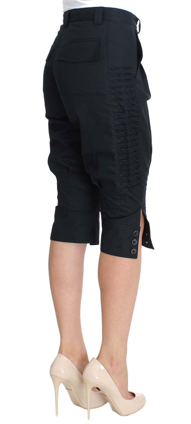 Pantaloni casual din bumbac albastru, chic, Ermanno Scervino