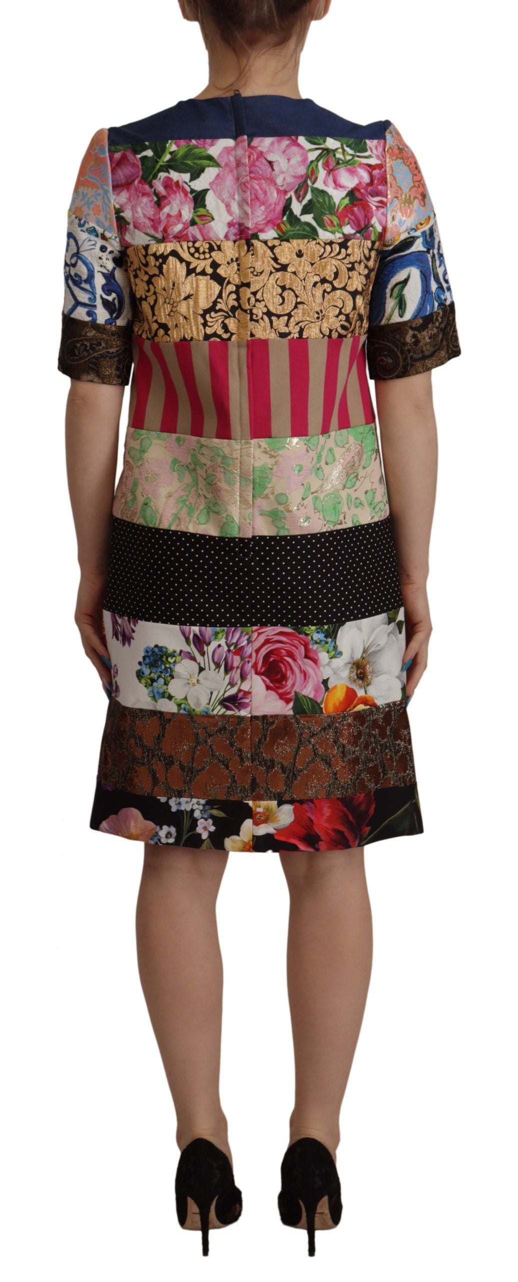 Rochie mini Dolce &amp; Gabbana cu imprimeu patchwork - Multicolor Elegance