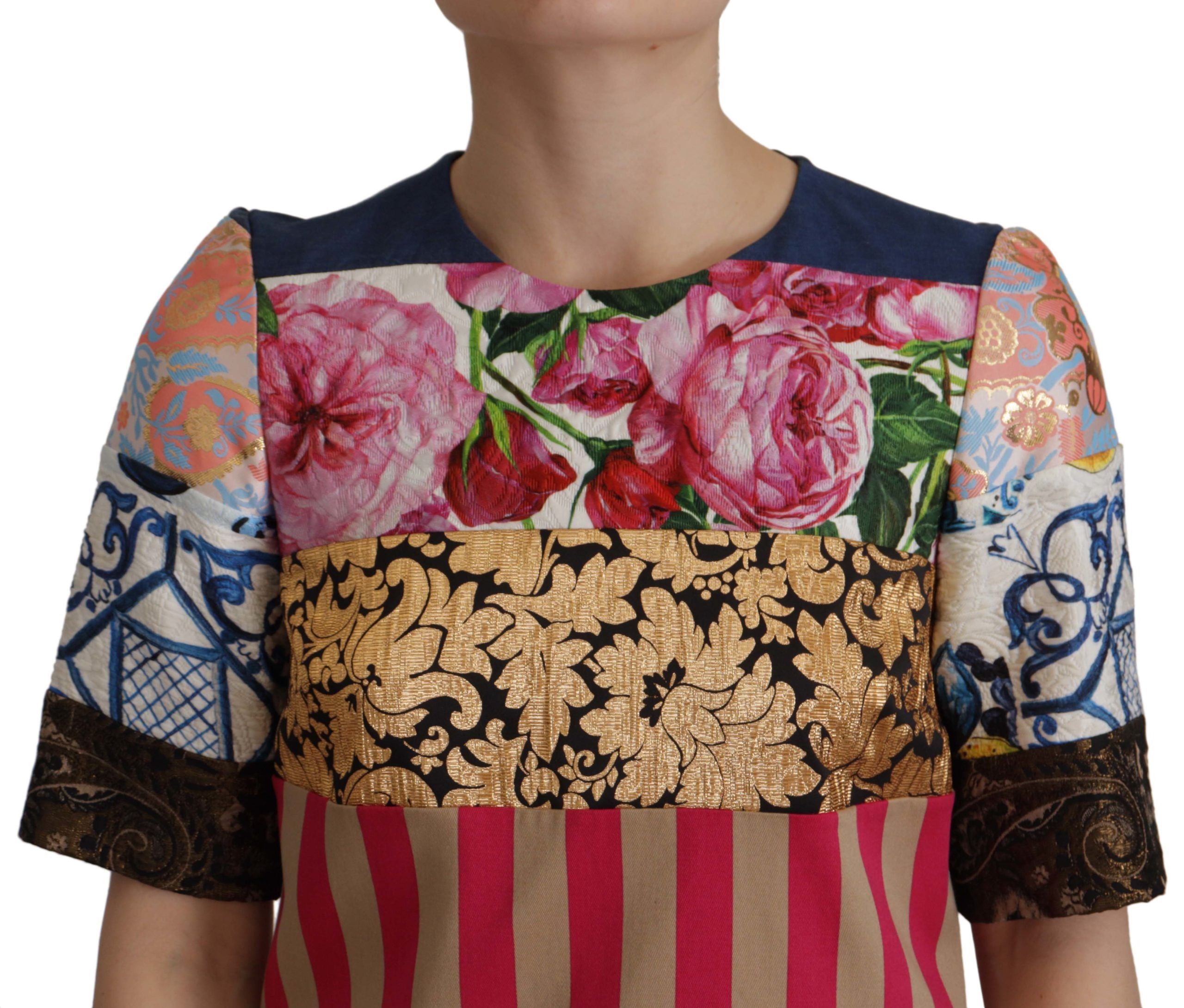 Rochie mini Dolce &amp; Gabbana cu imprimeu patchwork - Multicolor Elegance