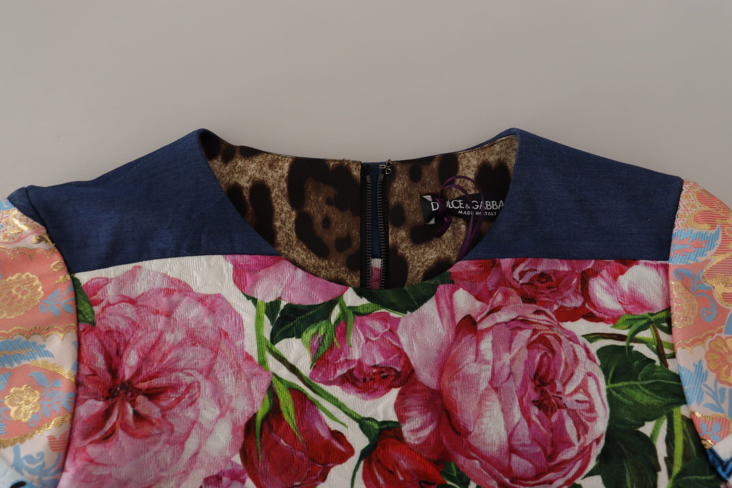 Rochie mini Dolce &amp; Gabbana cu imprimeu patchwork - Multicolor Elegance