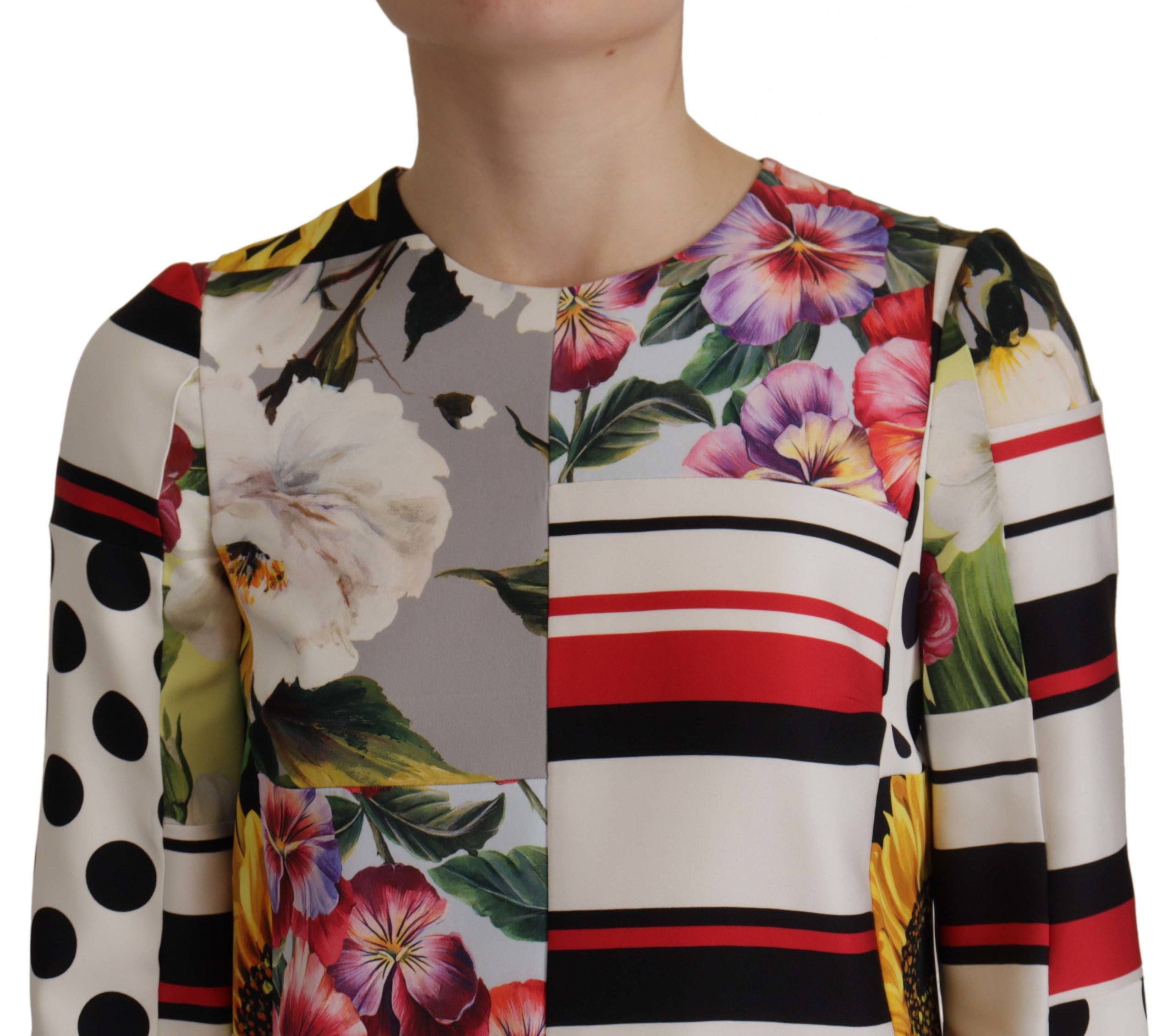 Rochie Dolce &amp; Gabbana cu imprimeu Charmeuse multicolor