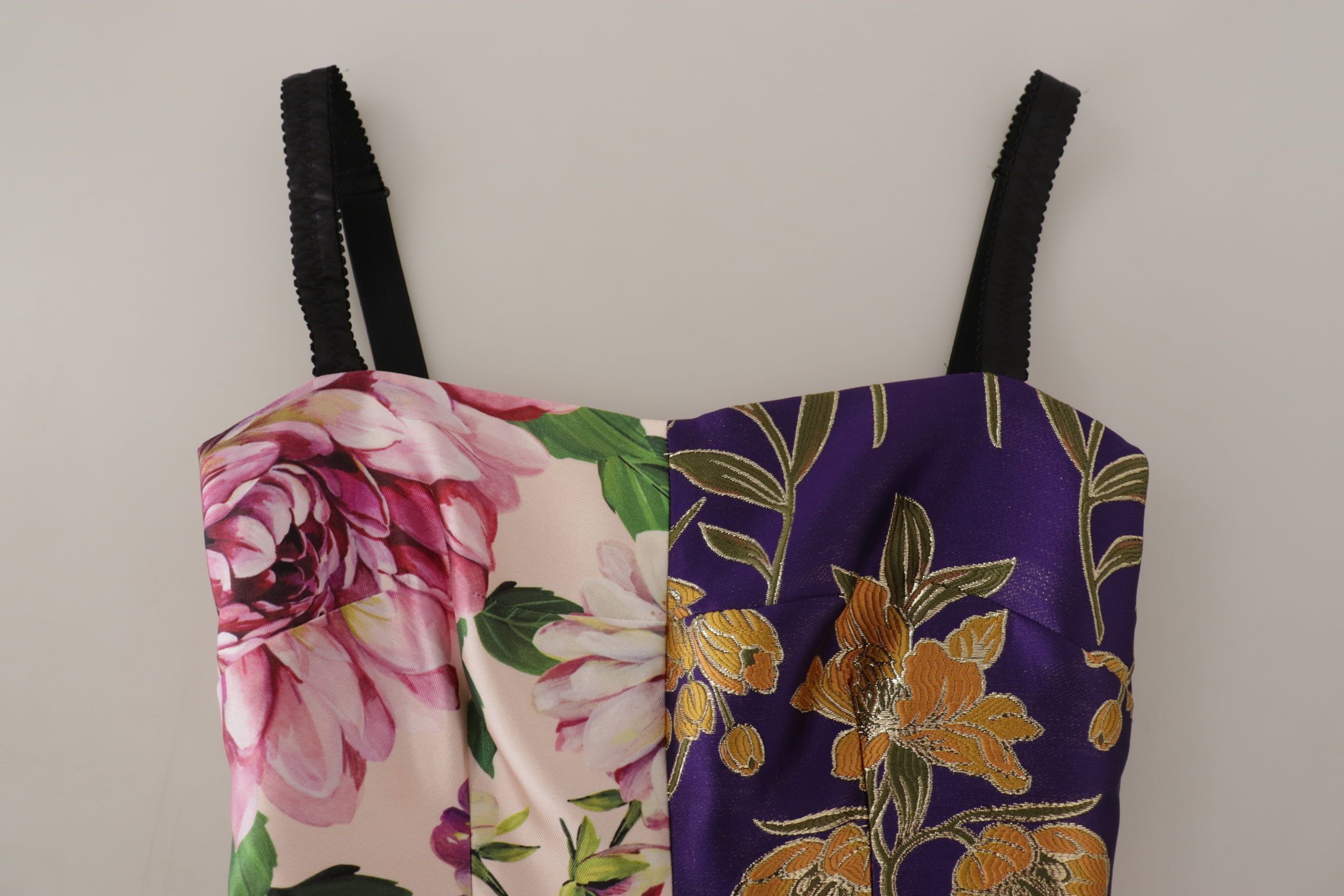 Rochie Dolce &amp; Gabbana Patchwork Elegance din amestec de mătase