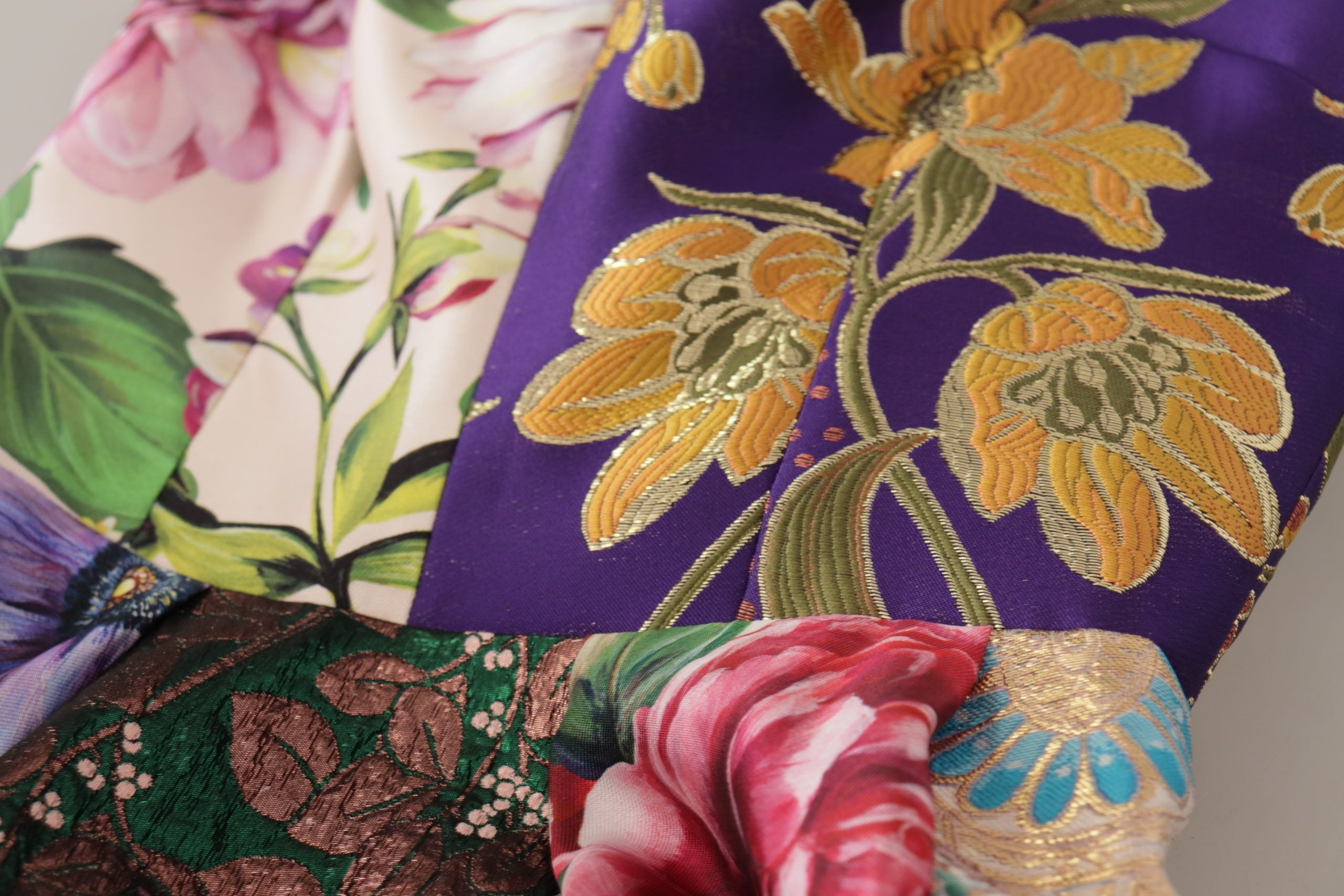 Rochie Dolce &amp; Gabbana Patchwork Elegance din amestec de mătase