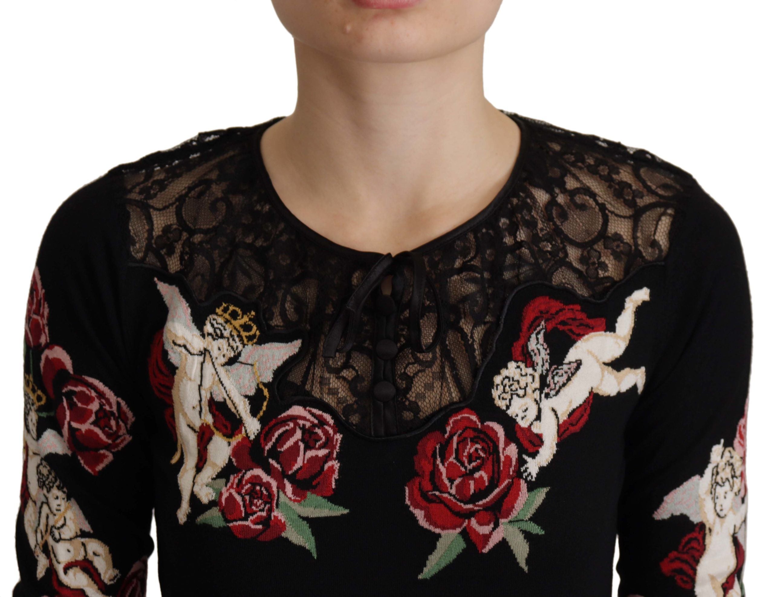 Dolce &amp; Gabbana – Strickjacke mit Engel-Stickerei