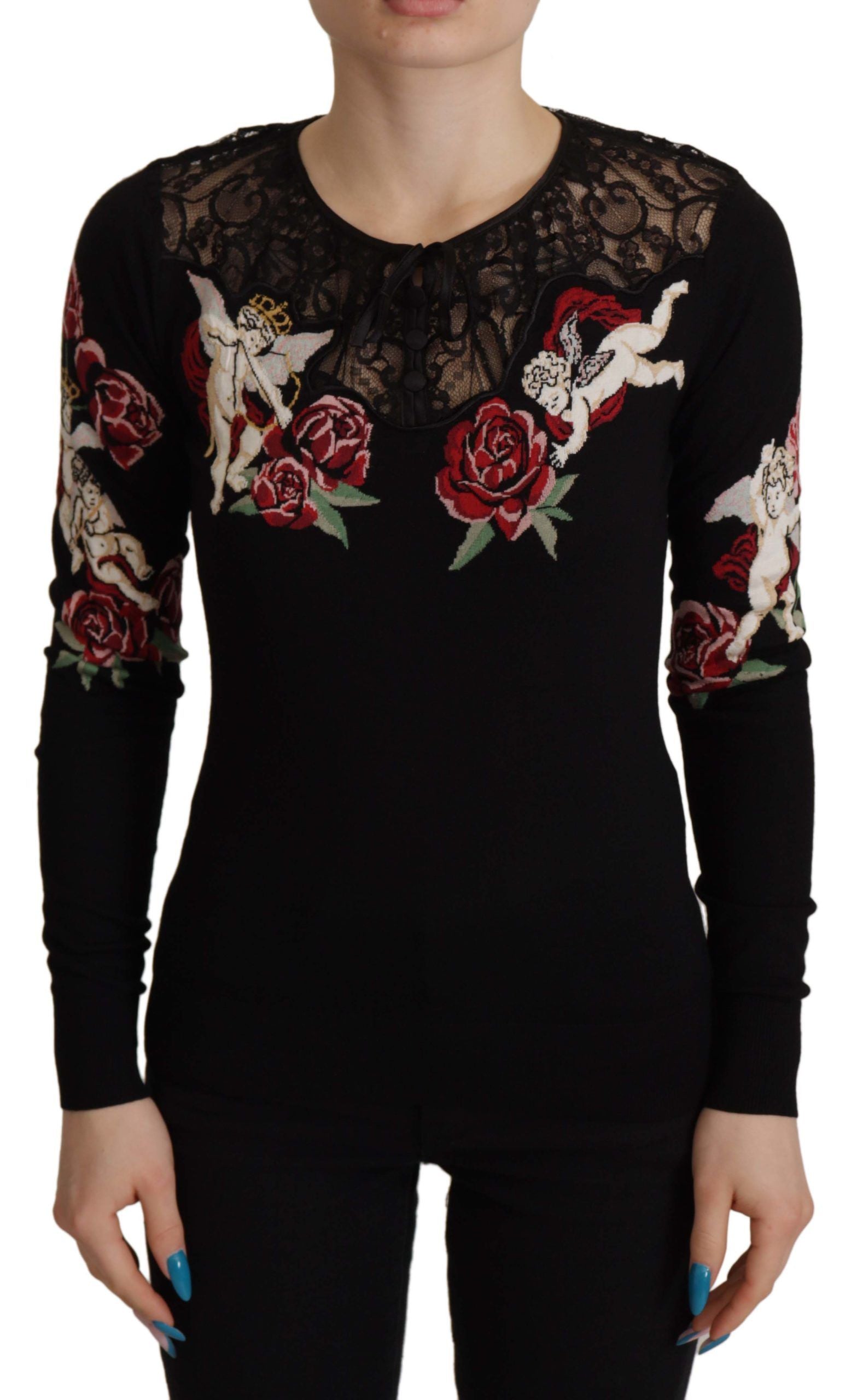 Dolce &amp; Gabbana – Strickjacke mit Engel-Stickerei