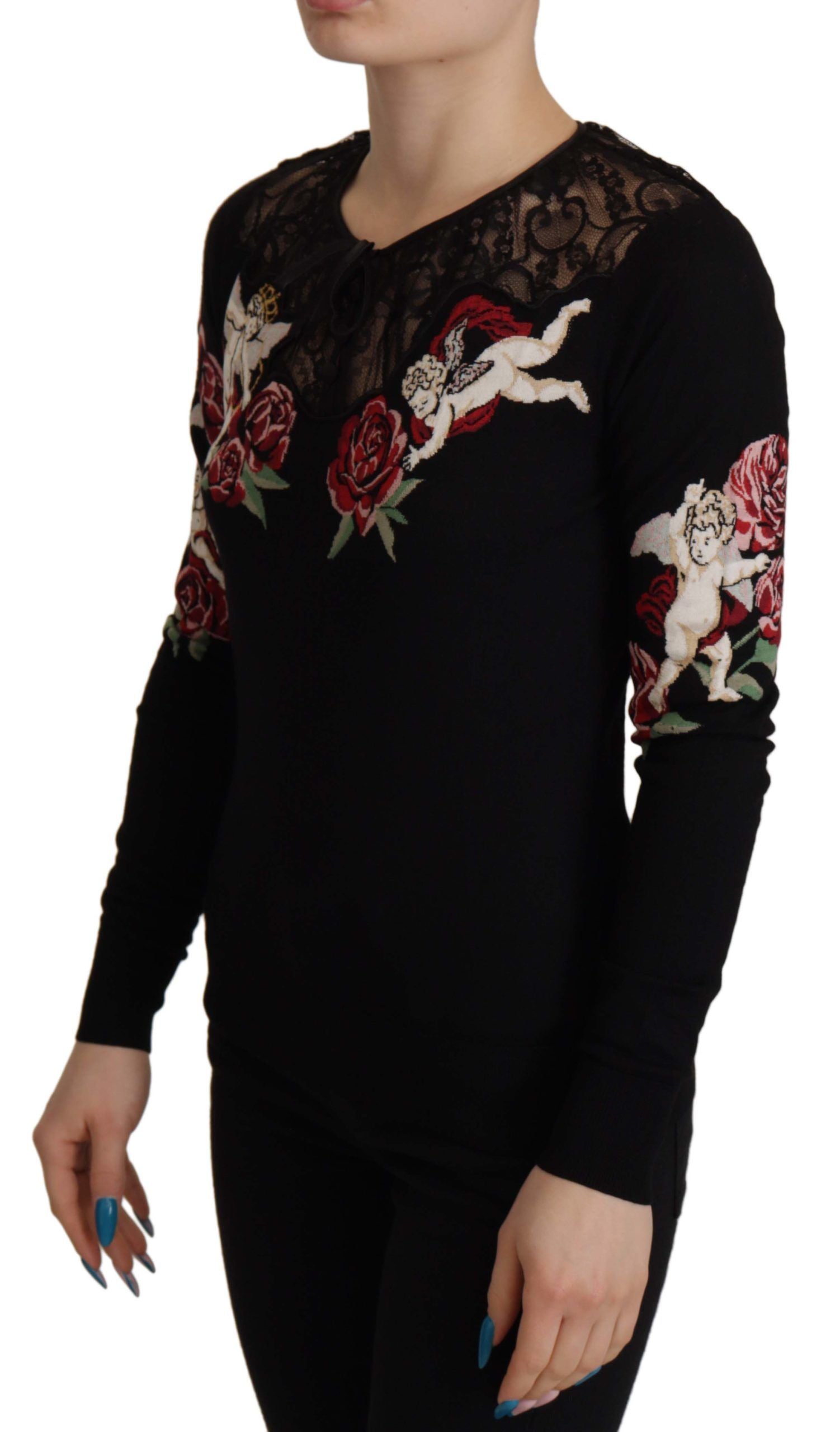 Dolce &amp; Gabbana – Strickjacke mit Engel-Stickerei