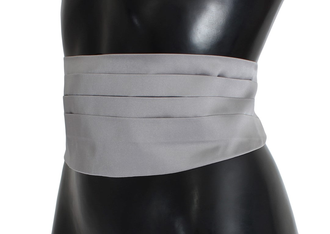 Dolce &amp; Gabbana Eleganter Kummerbund aus Seide in Grau