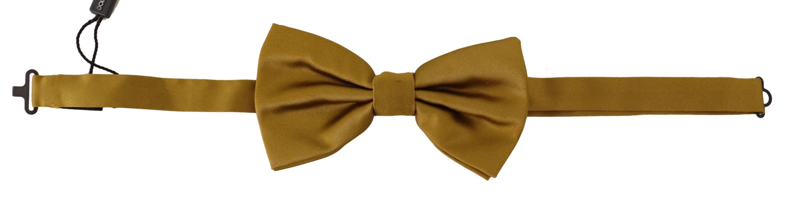 Papion elegant din mătase muștar Dolce &amp; Gabbana