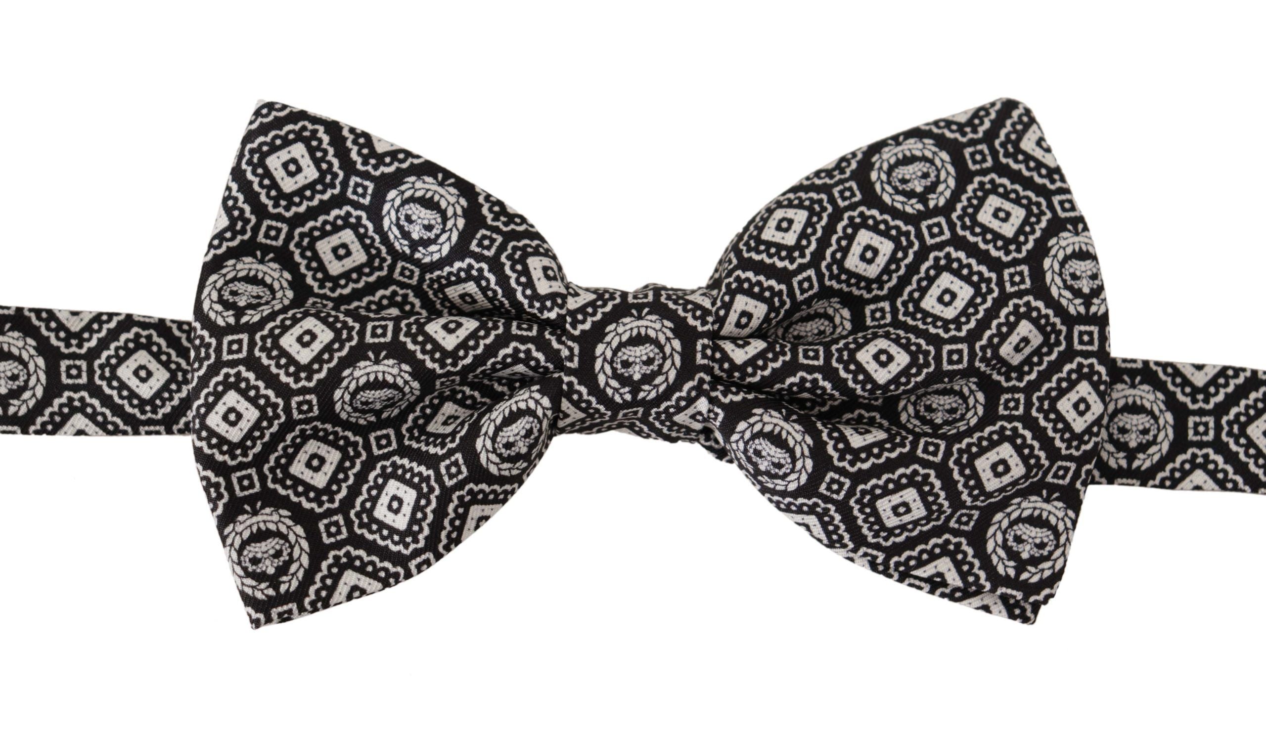 Papion elegant din mătase neagră Dolce &amp; Gabbana