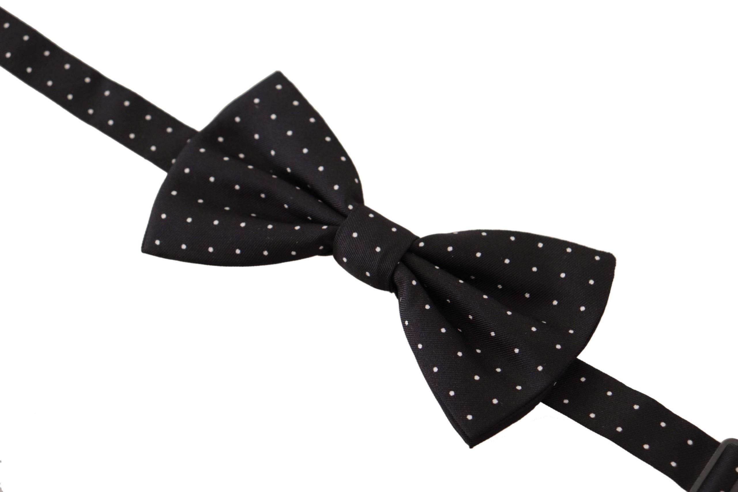Papion elegant din mătase cu buline negre Dolce &amp; Gabbana