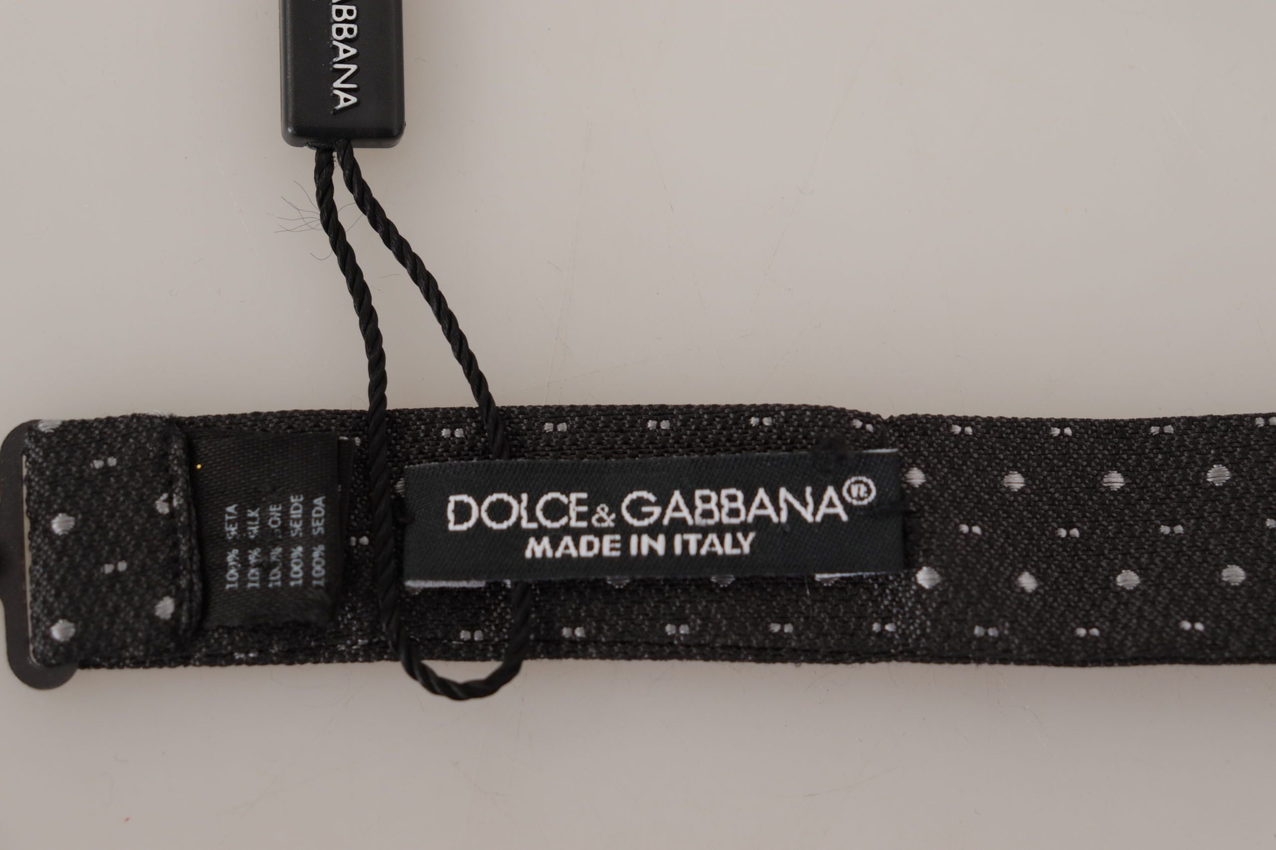 Papion elegant din mătase cu buline Dolce &amp; Gabbana