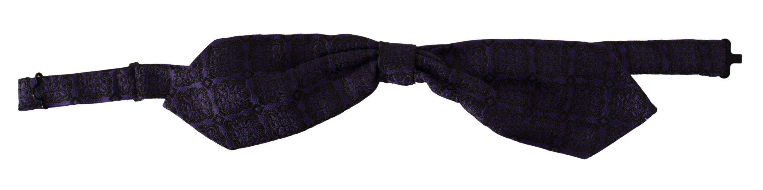 Papion elegant din mătase geometrică albastră Dolce &amp; Gabbana