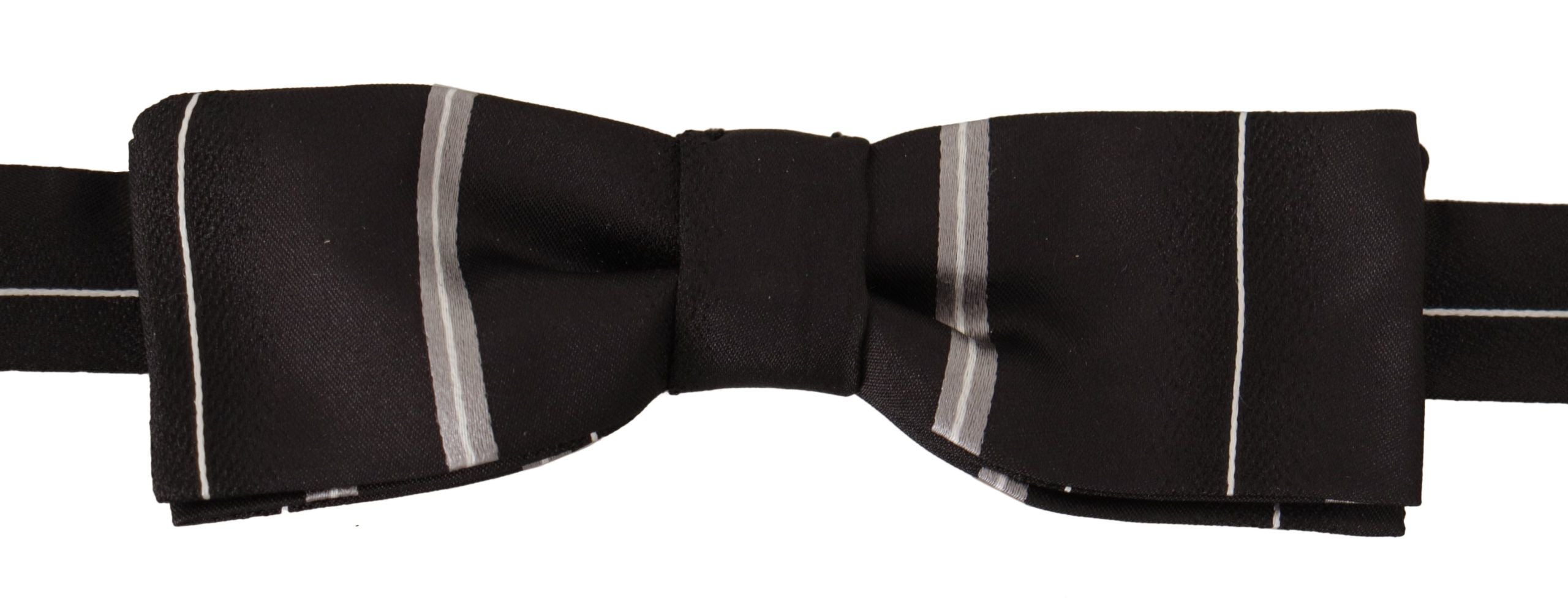 Papion elegant din mătase Dolce &amp; Gabbana, negru și gri