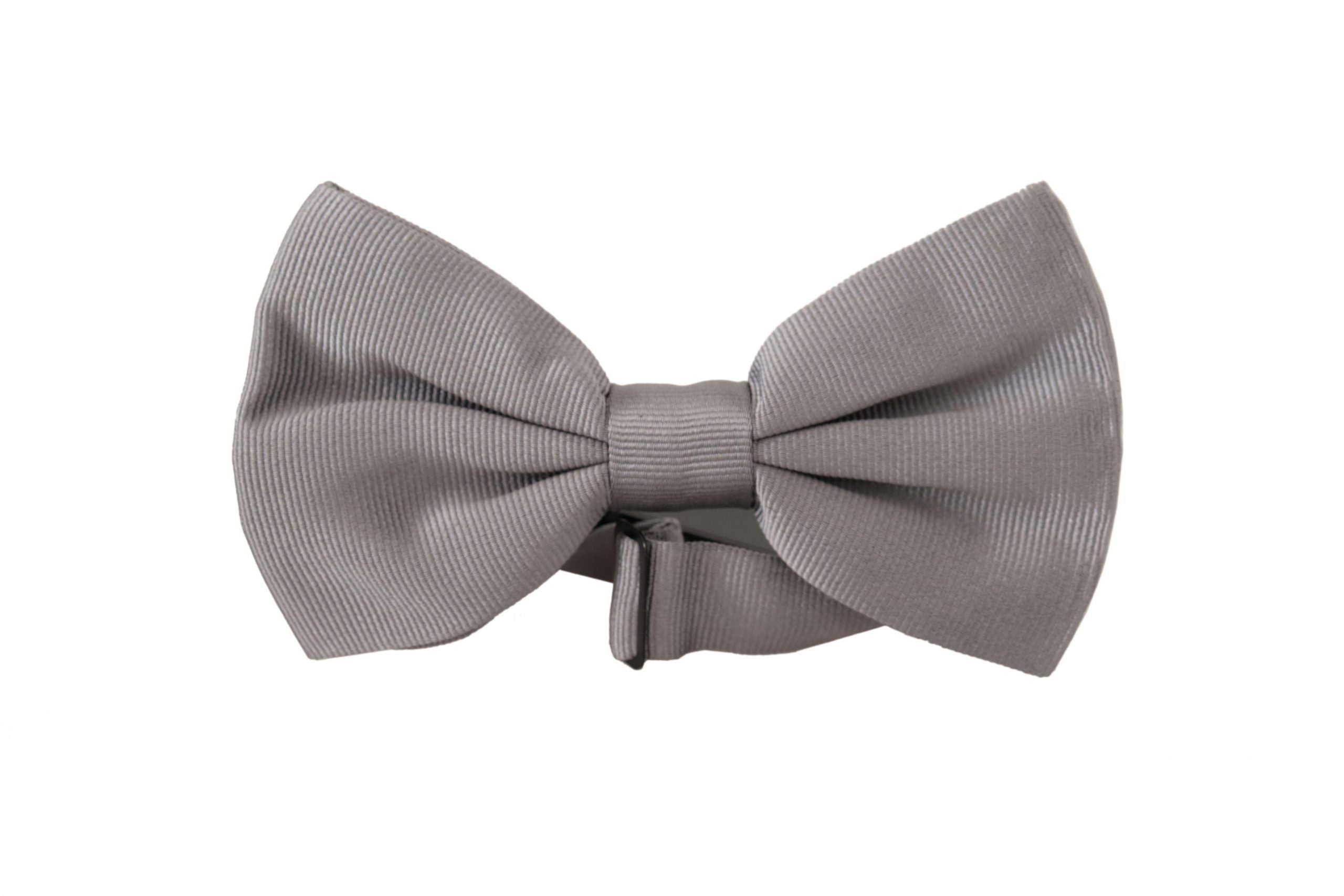 Papion elegant din mătase gri Dolce &amp; Gabbana