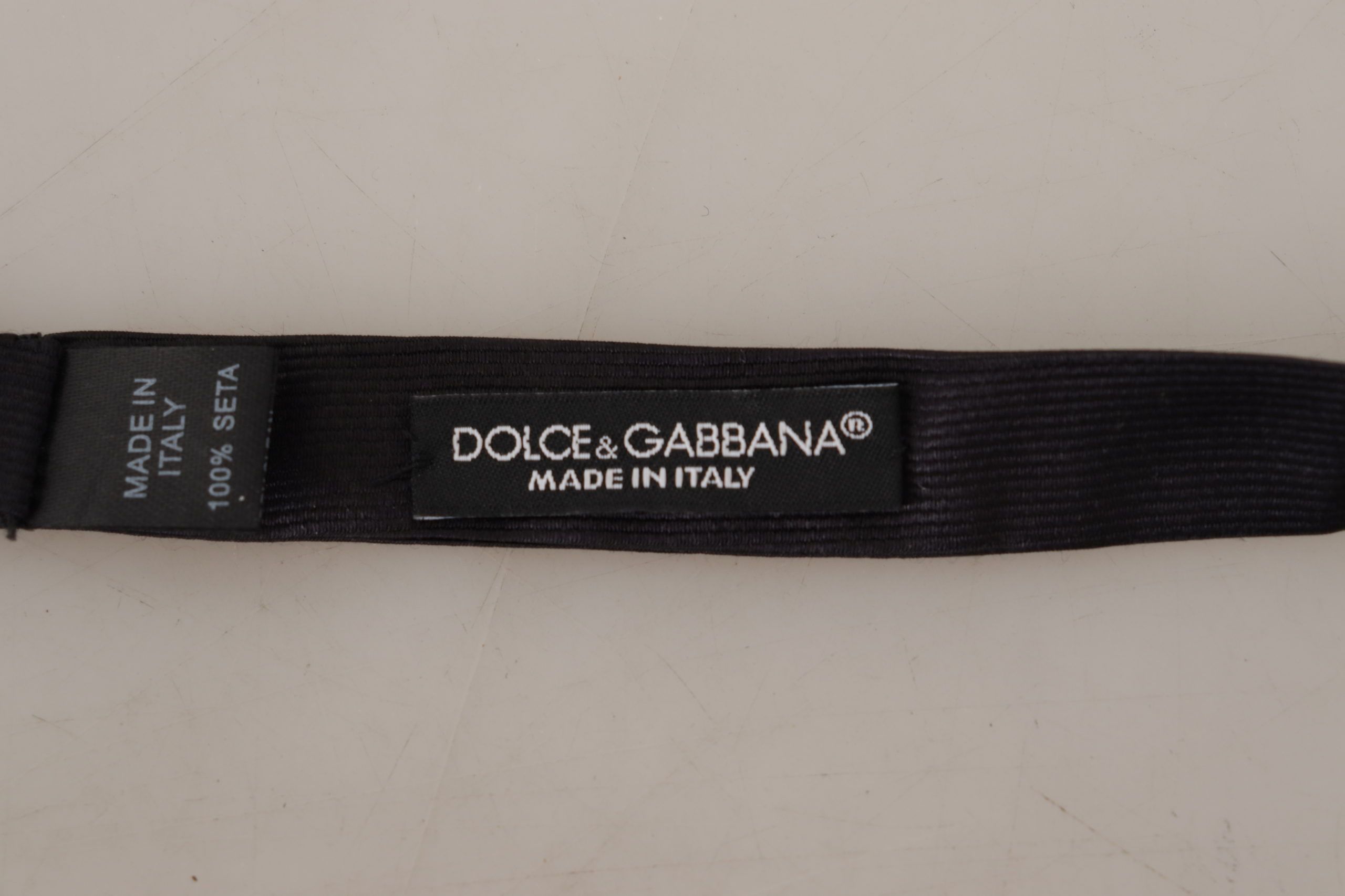 Papion elegant din mătase neagră Dolce &amp; Gabbana
