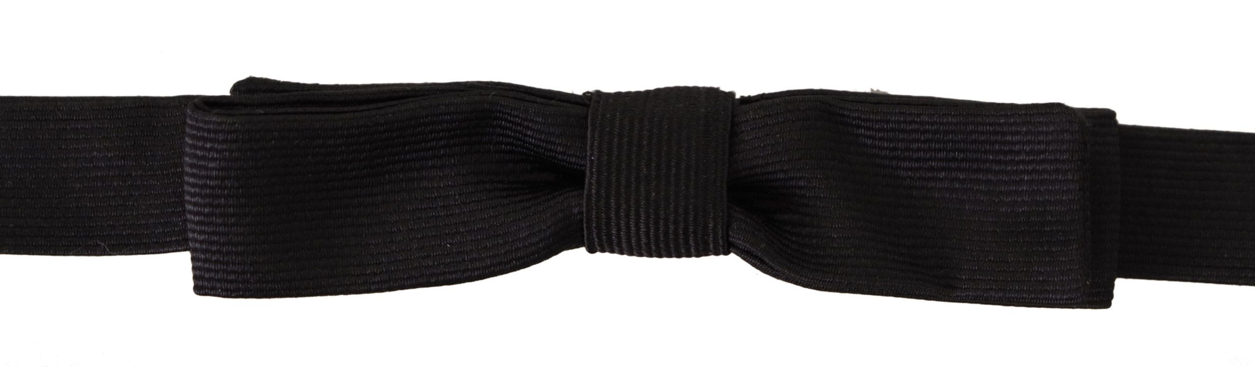 Papion elegant din mătase neagră Dolce &amp; Gabbana