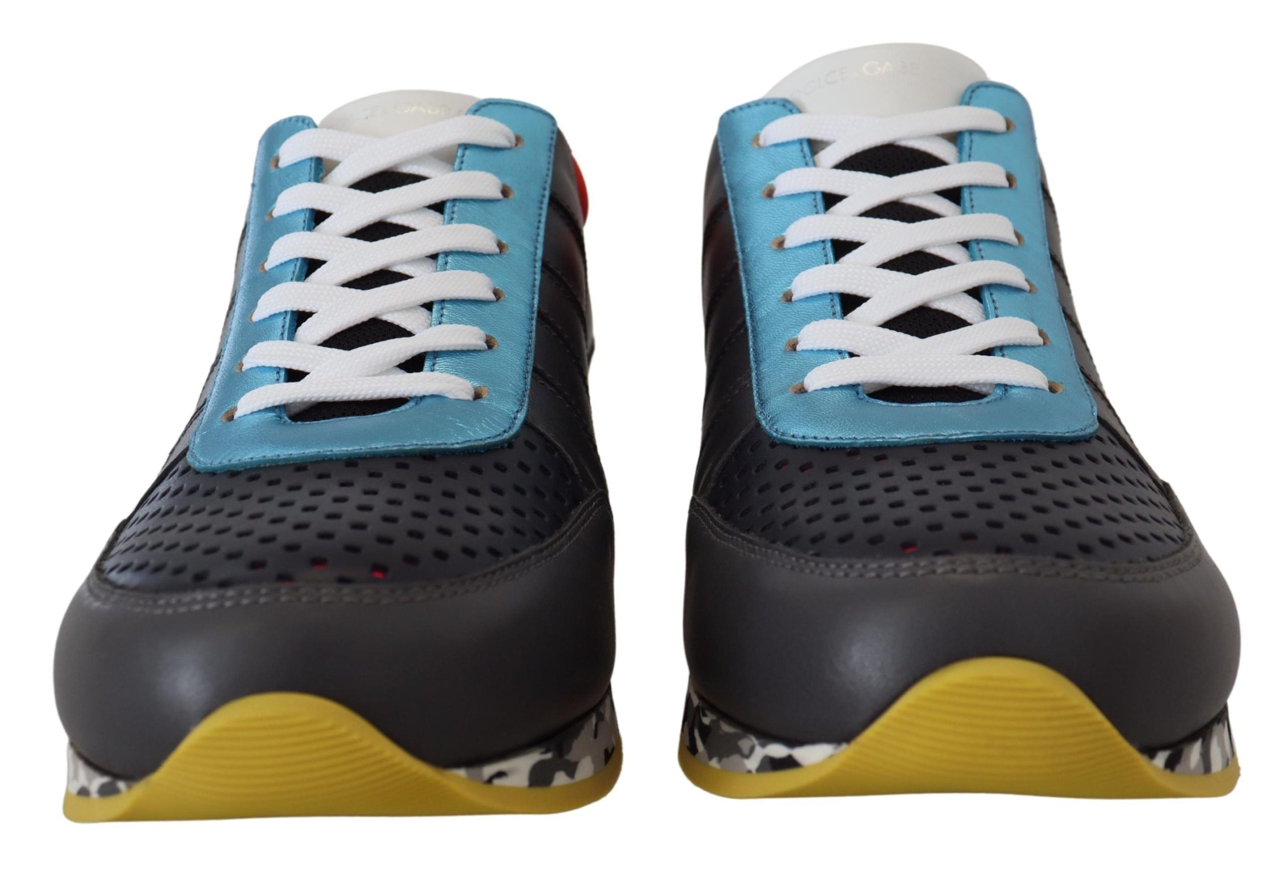 Dolce &amp; Gabbana Mehrfarbige Low-Top-Sneaker aus Ledermischung