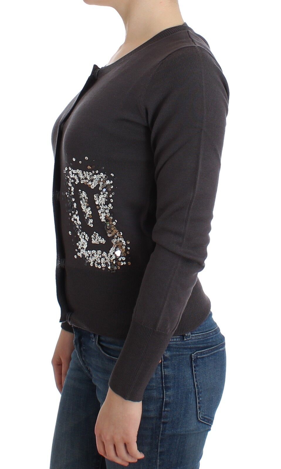 John Galliano Elegante lila Wolljacke mit Pailletten
