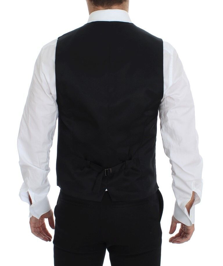 Dolce &amp; Gabbana Elegante, graue Weste aus Wolle
