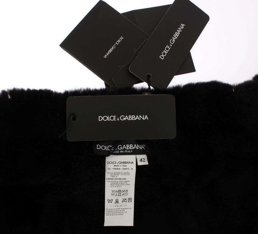 Dolce &amp; Gabbana Eșarfă elegantă din blană cu paiete florale