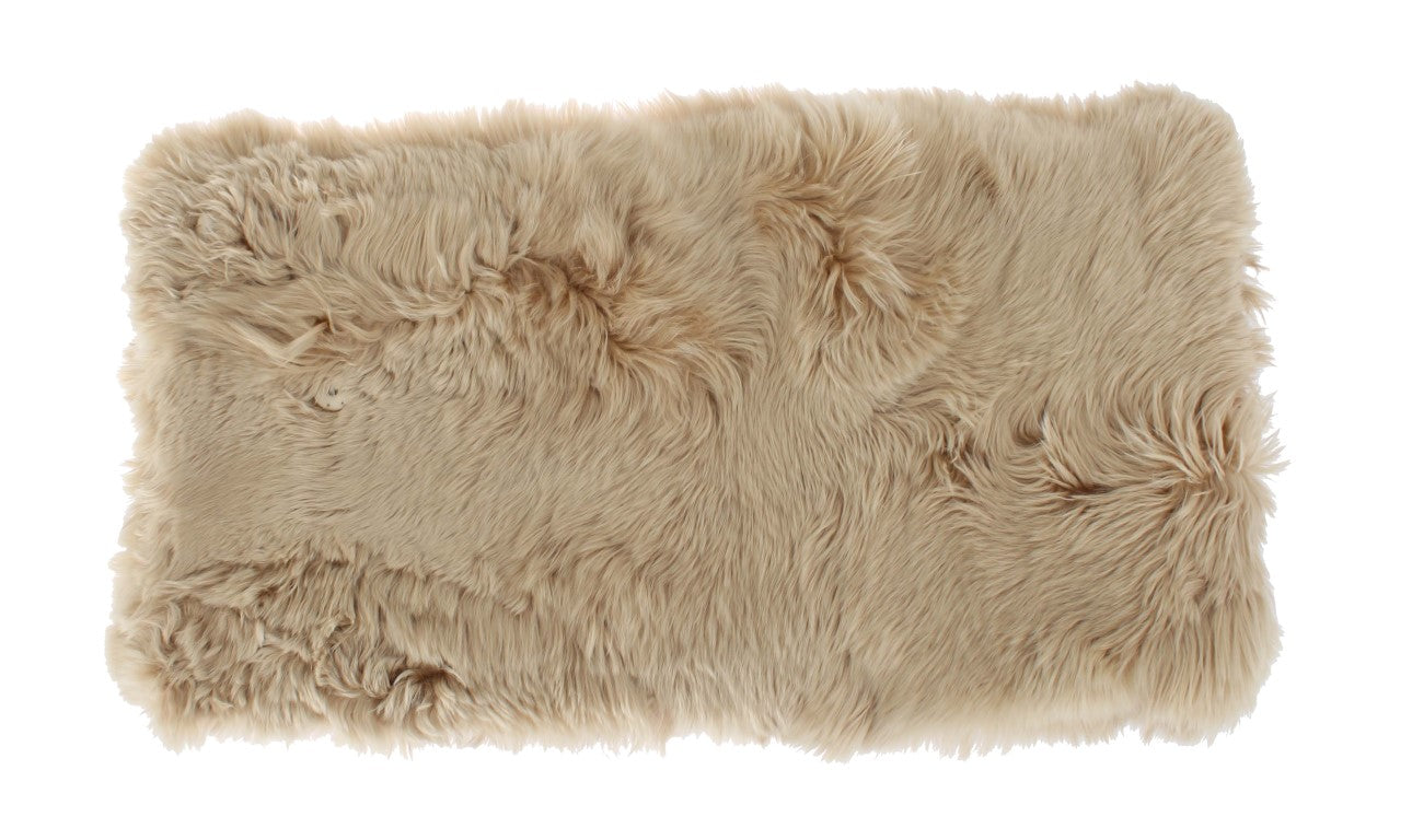 Dolce &amp; Gabbana - Șal elegant pentru umeri din blană de alpaca, bej