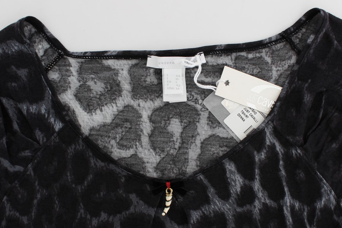 Top elegant cu imprimeu leopard și imprimeu modal de la Cavalli