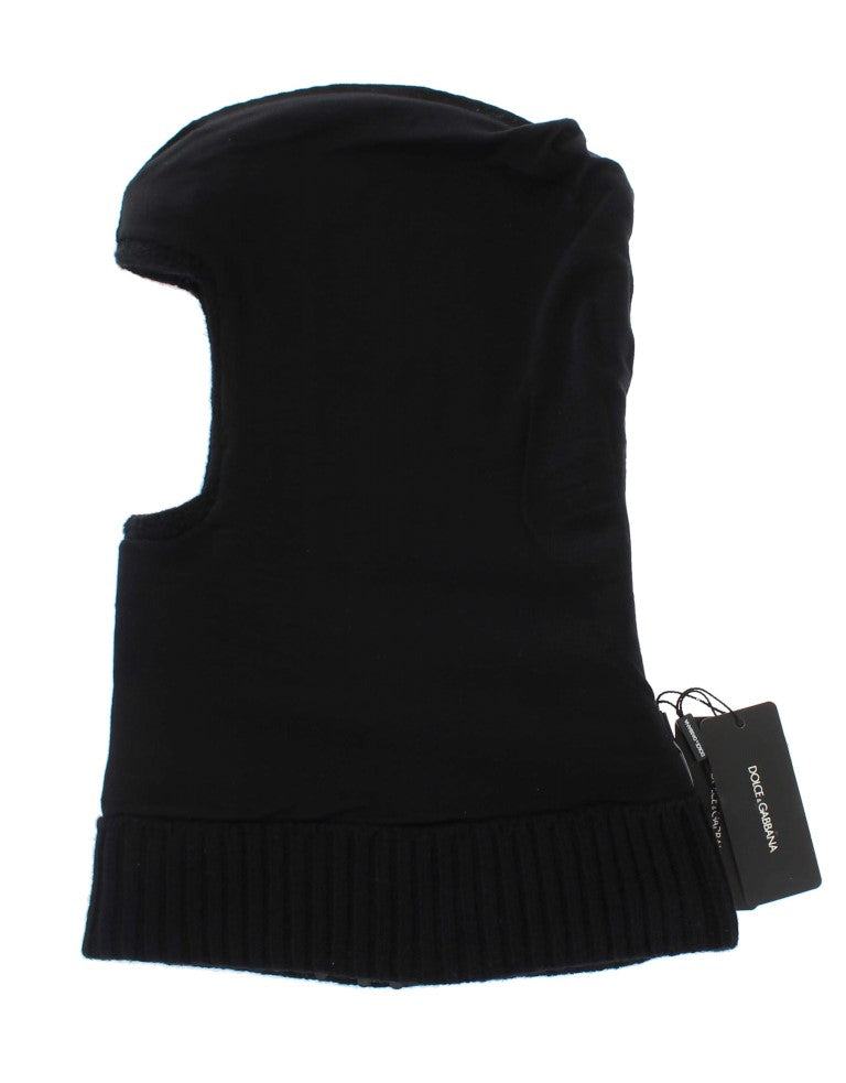 Dolce &amp; Gabbana Eșarfă elegantă cu glugă și paiete negre