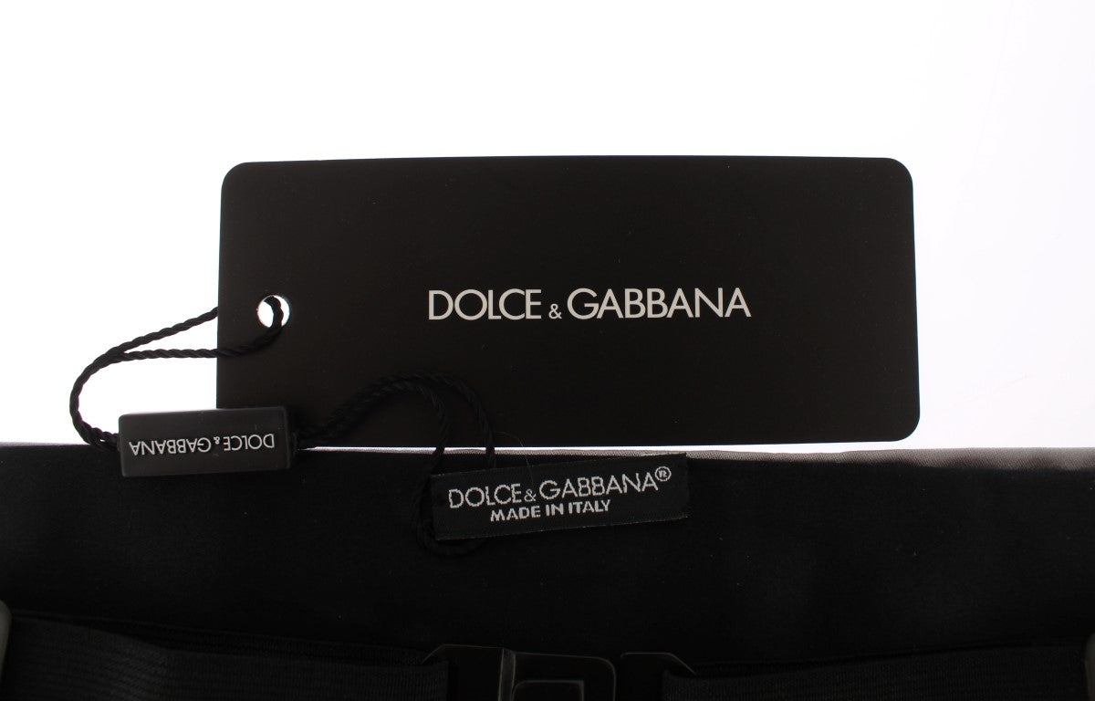 Dolce &amp; Gabbana Eleganter silberner Seidenkummerbund