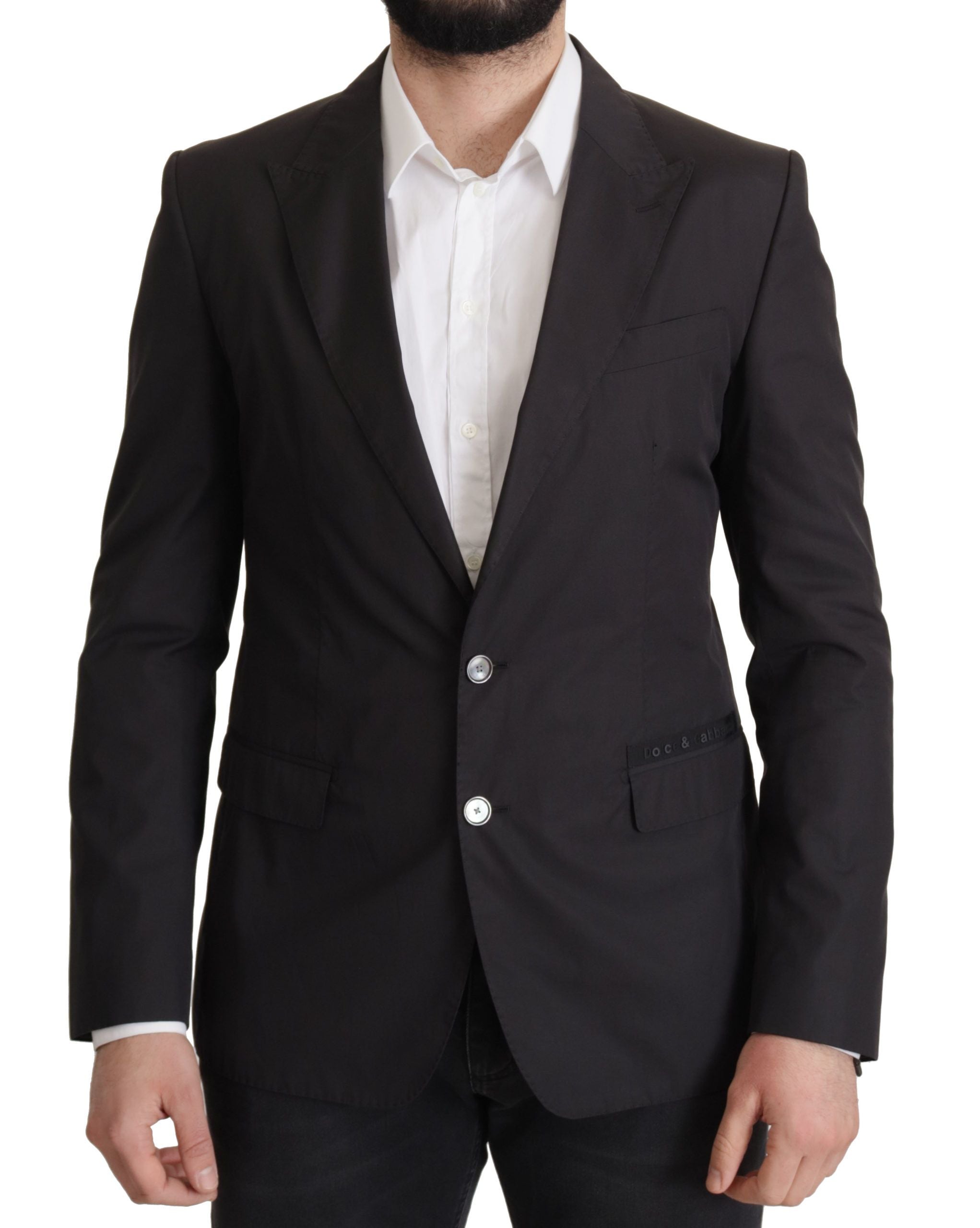 Dolce &amp; Gabbana Eleganter Taormina-Blazer aus schwarzer Baumwolle