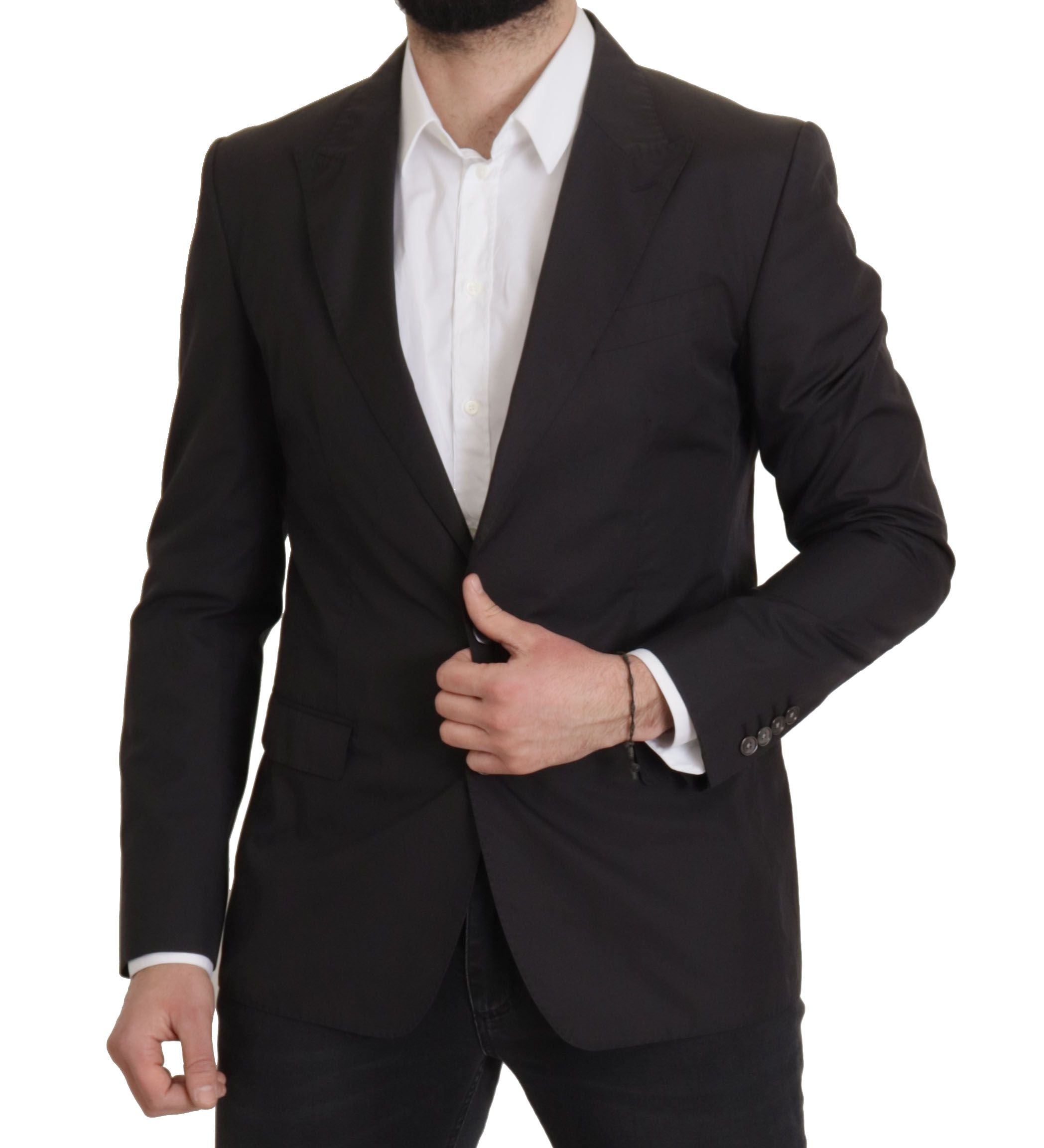 Dolce &amp; Gabbana Eleganter Taormina-Blazer aus schwarzer Baumwolle
