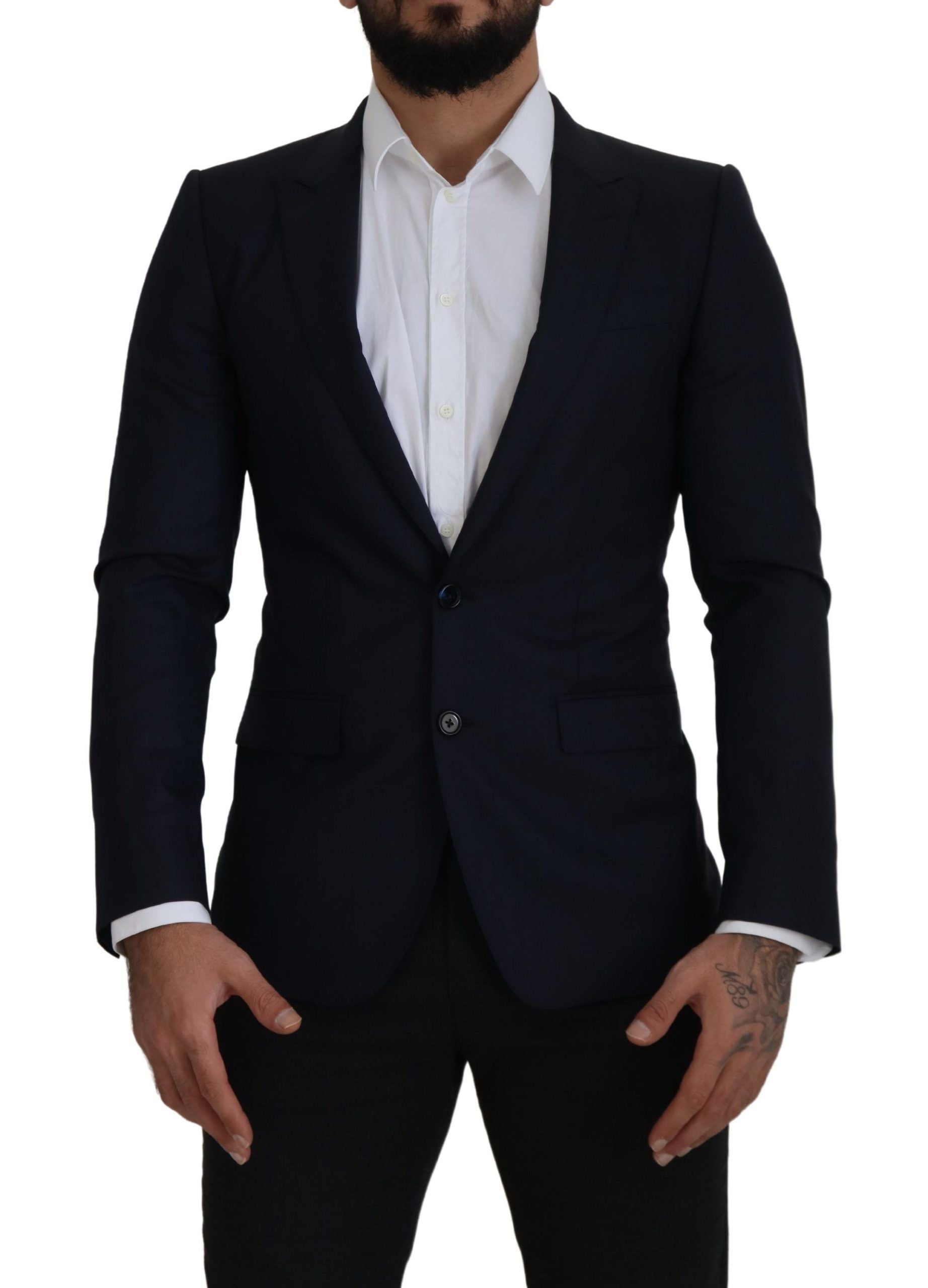 Dolce &amp; Gabbana Eleganter einreihiger Blazer aus Wolle und Seide