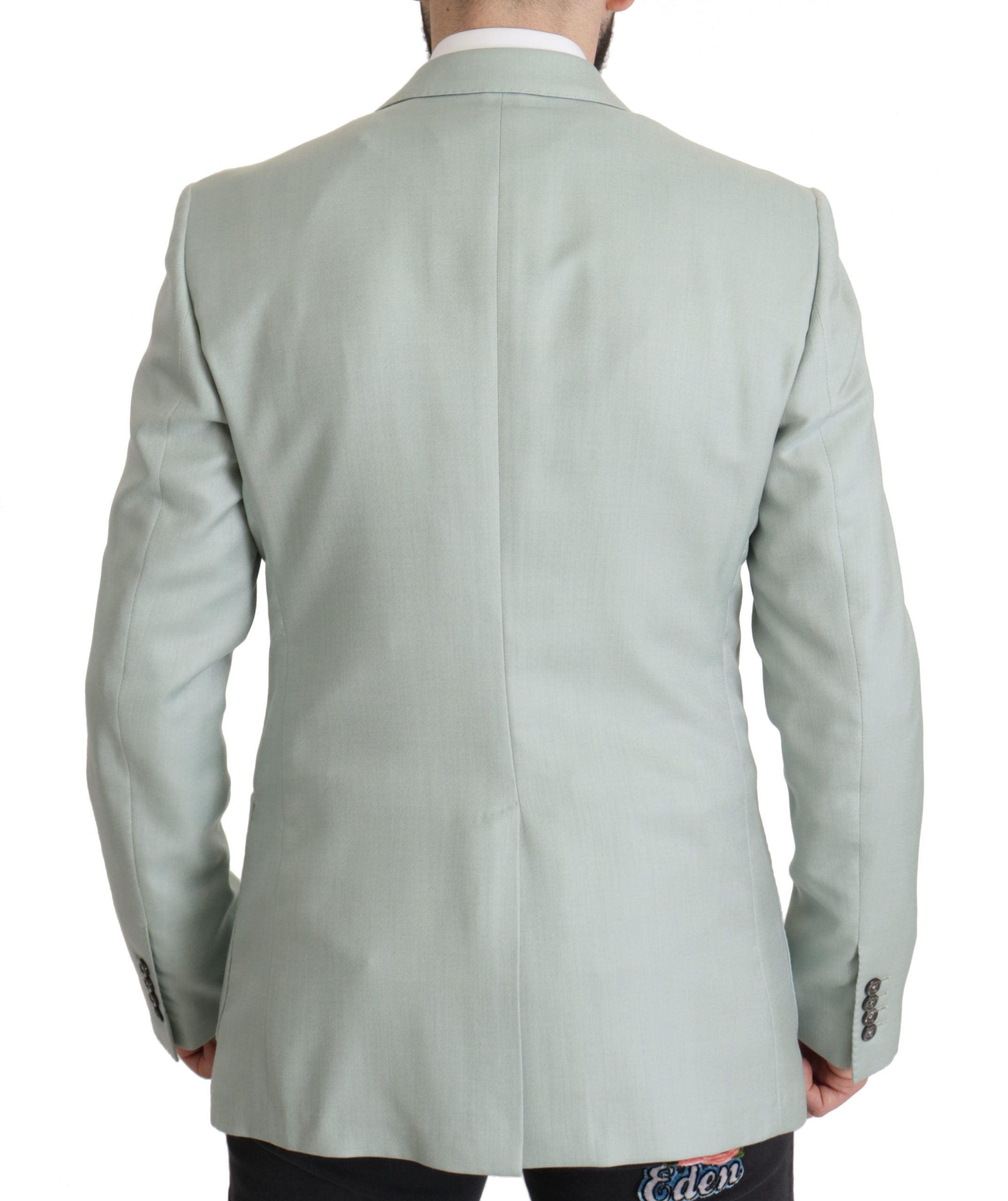 Dolce &amp; Gabbana Eleganter mintgrüner Blazer aus Seide und Kaschmir