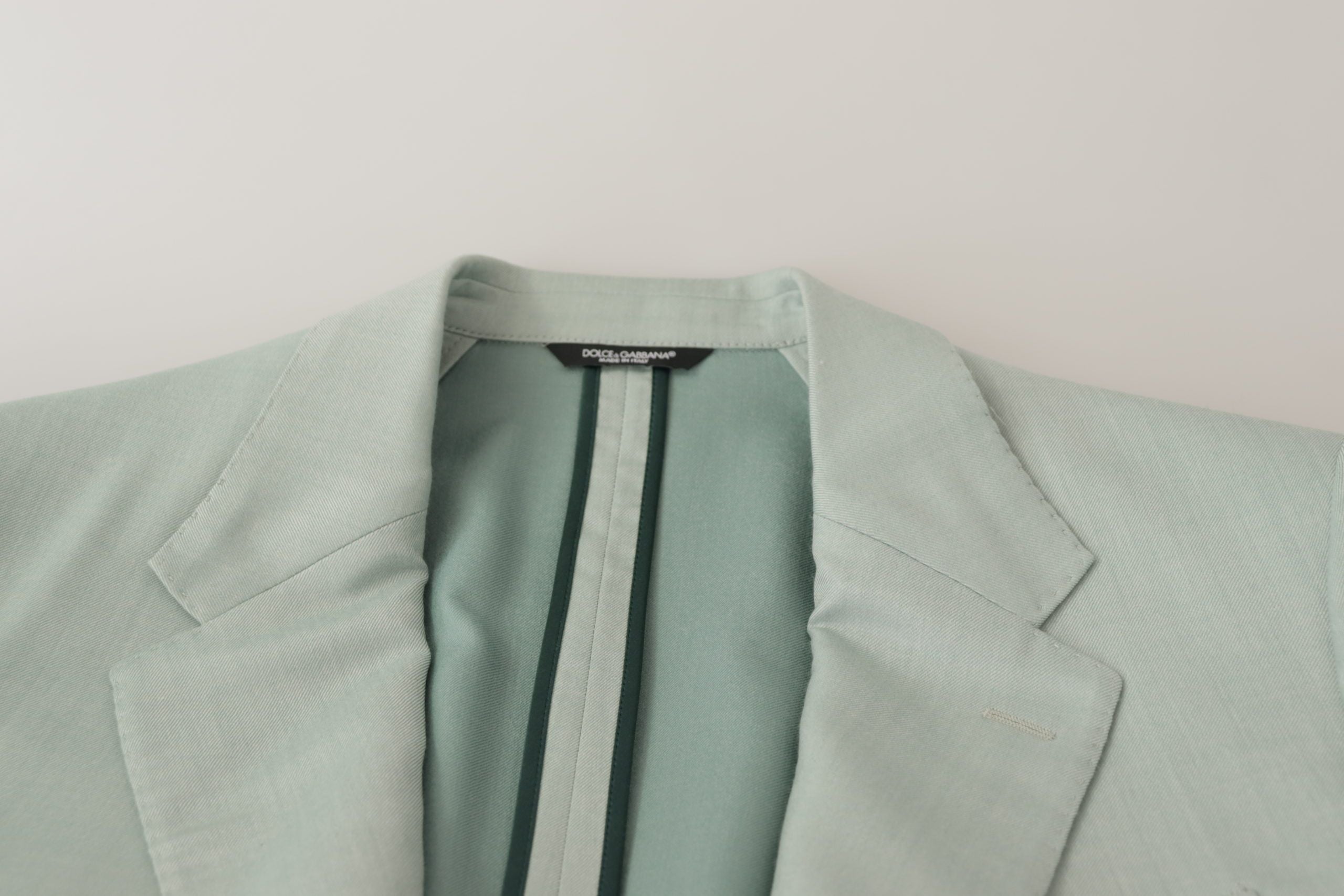 Dolce &amp; Gabbana Eleganter mintgrüner Blazer aus Seide und Kaschmir