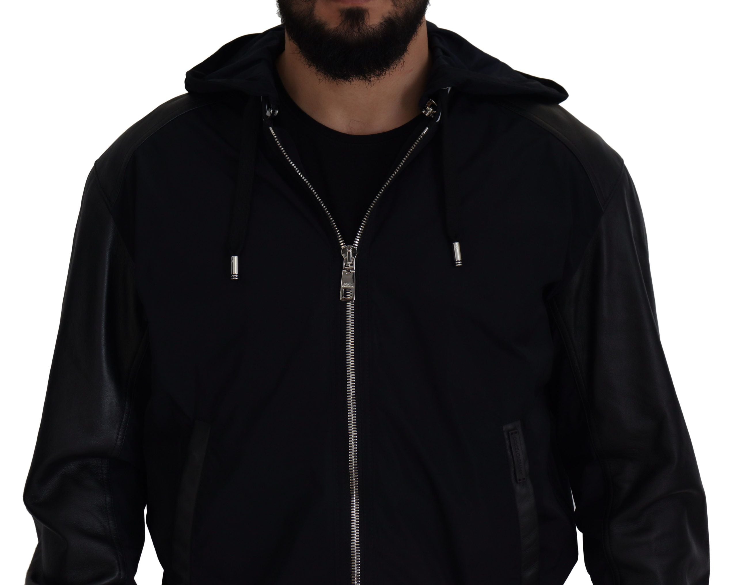 Dolce &amp; Gabbana Elegante schwarze Bomber-Blousonjacke