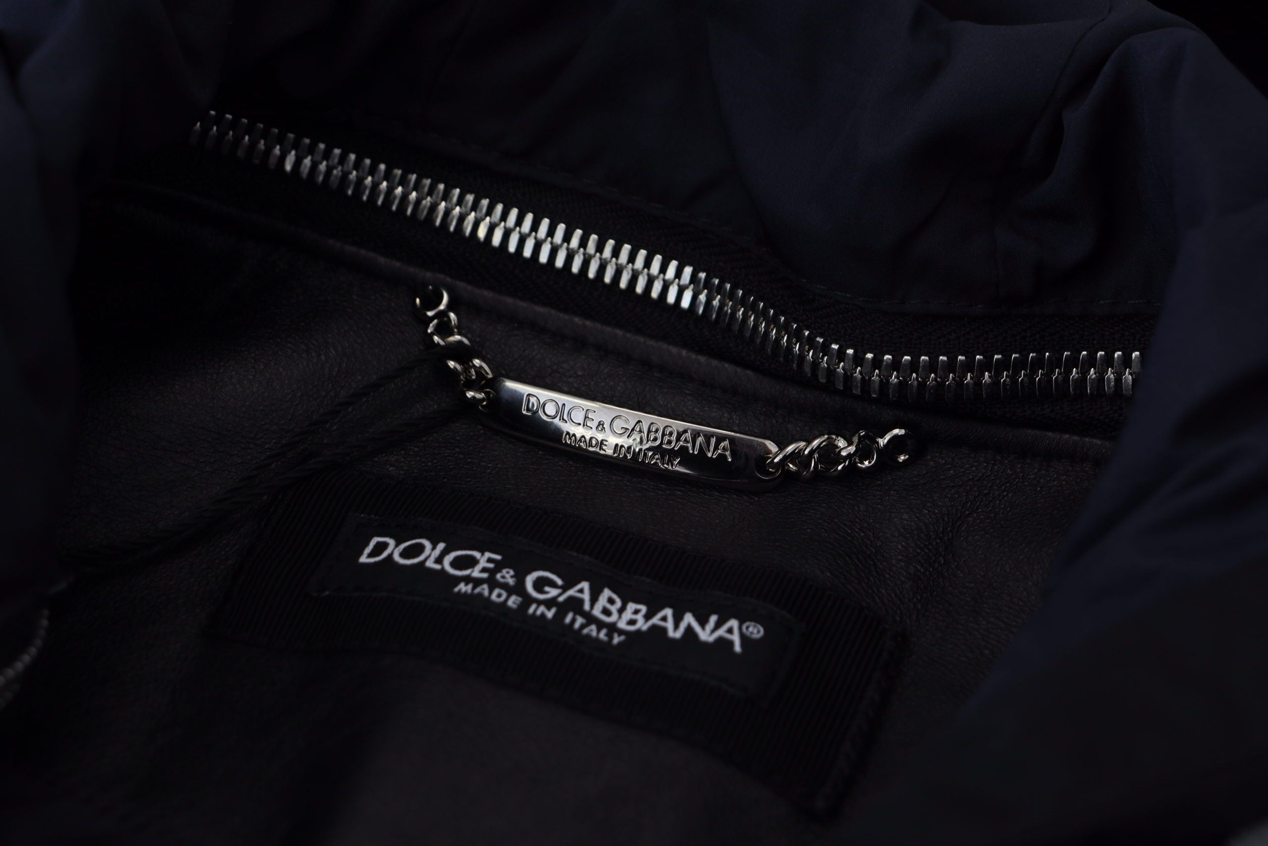 Dolce &amp; Gabbana Elegante schwarze Bomber-Blousonjacke