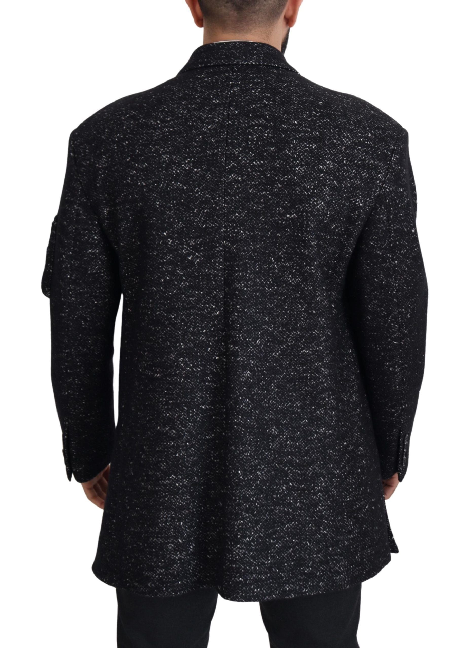Dolce &amp; Gabbana – Elegante, gemusterte Zweireiherjacke aus Wolle