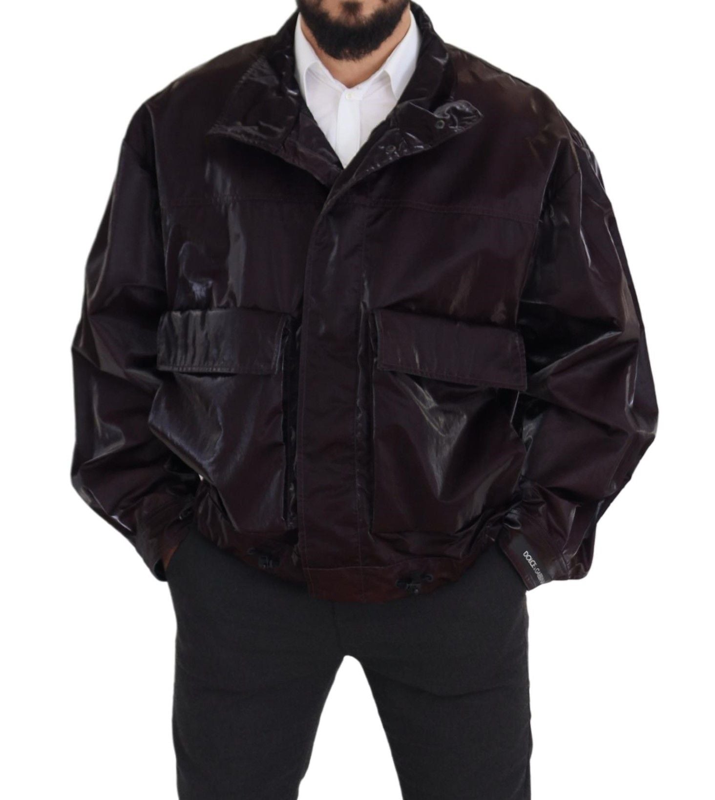 Dolce &amp; Gabbana Elegante Bordeaux-Jacke mit Kragen