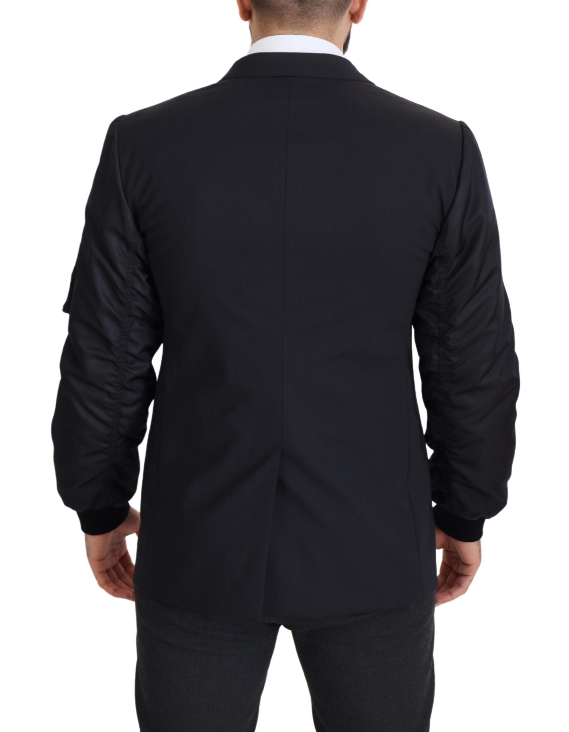 Dolce &amp; Gabbana Elegante schwarze Schurwolljacke