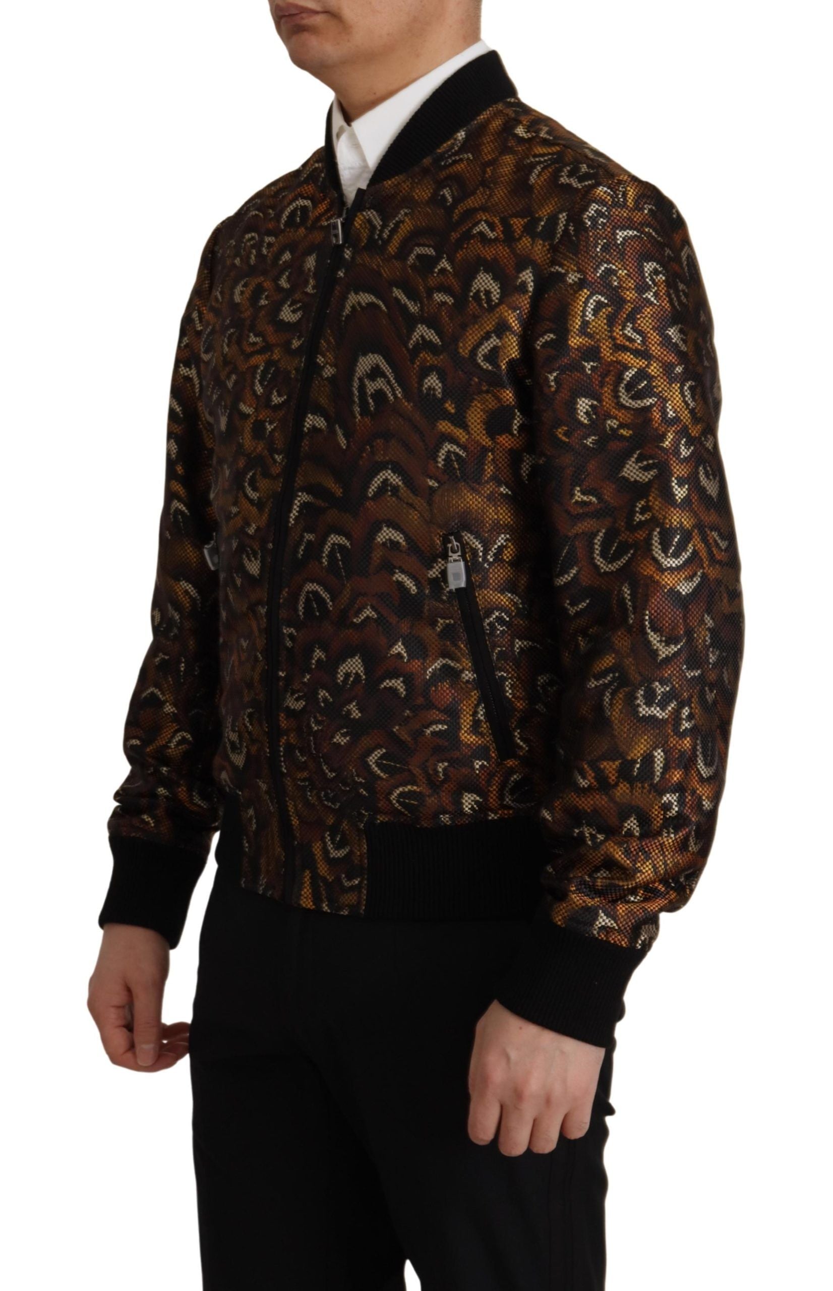 Dolce &amp; Gabbana Elegante braune Blousonjacke