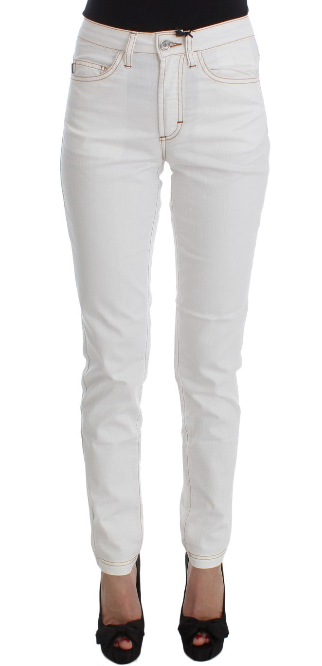Cavalli Chic Slim Fit Jeans in Weiß