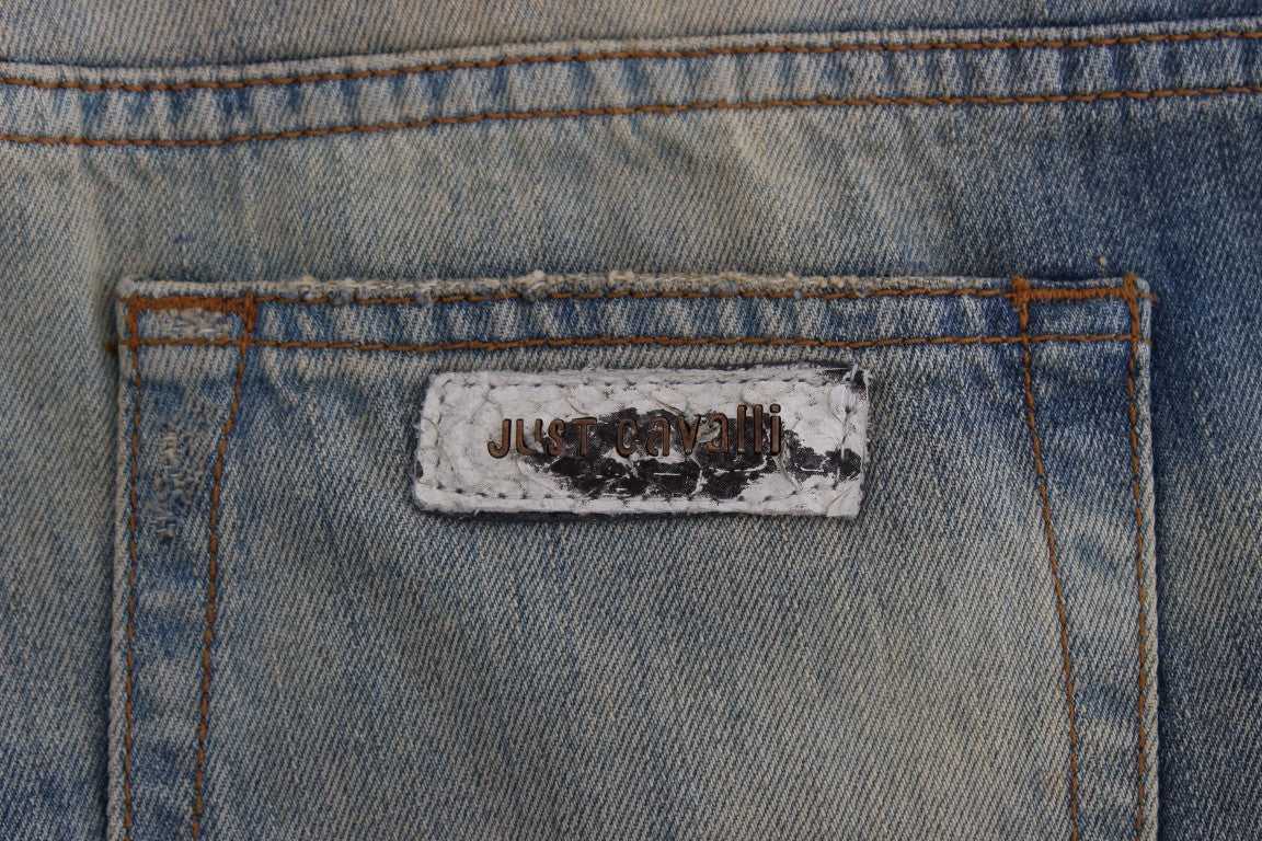 Cavalli Elegante Slim Bootcut-Jeans in Blau