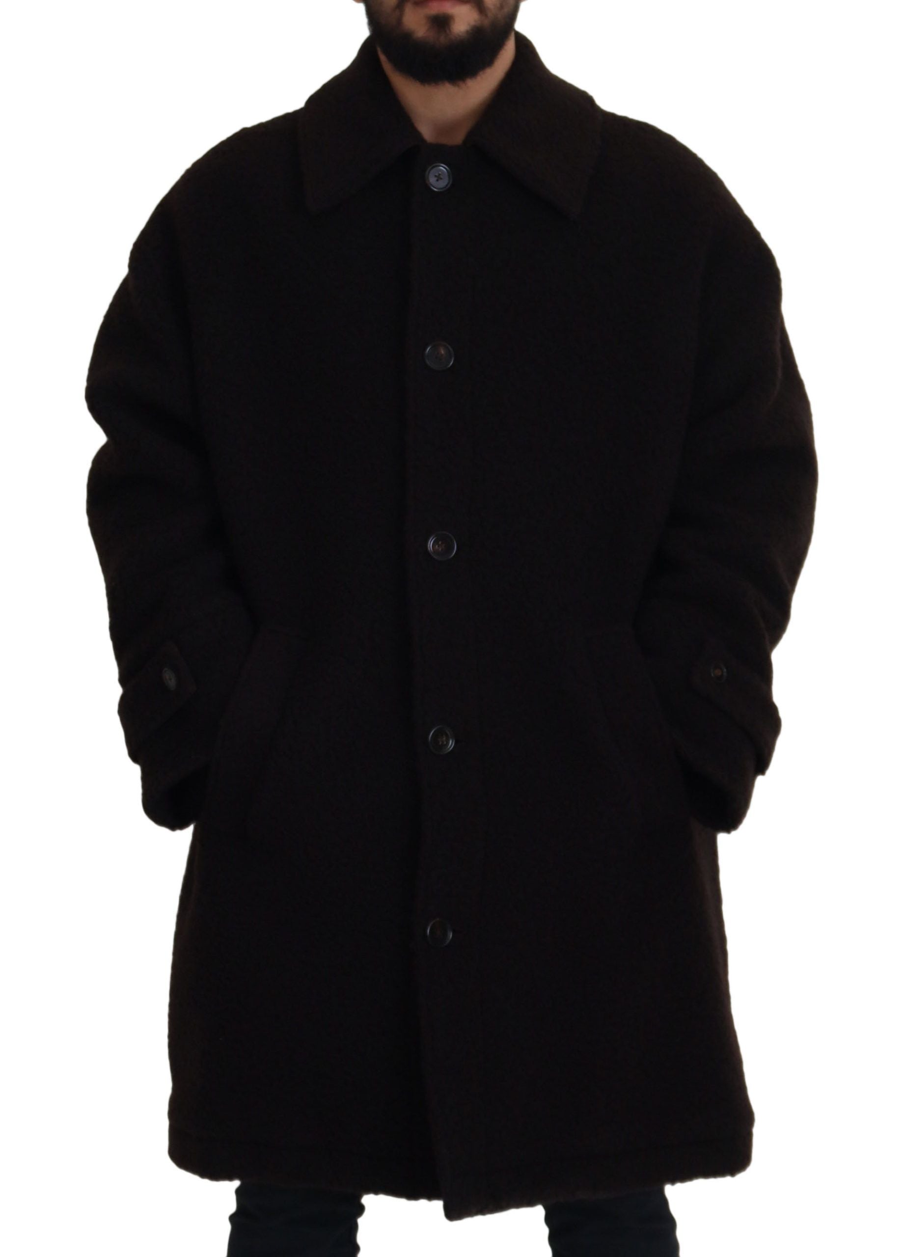Dolce &amp; Gabbana Elegante schwarze Jacke aus Alpaka-Wollmischung