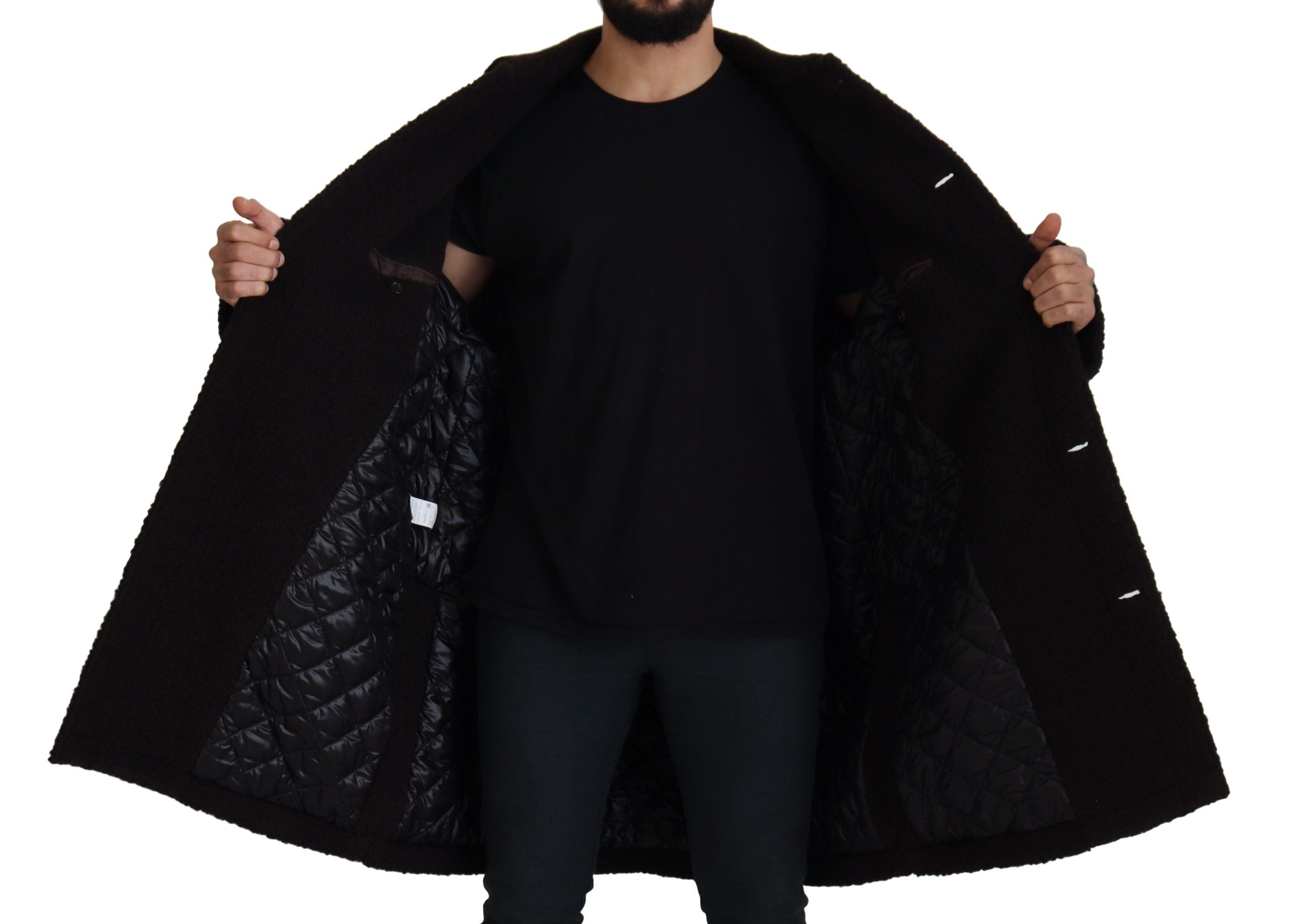 Dolce &amp; Gabbana Elegante schwarze Jacke aus Alpaka-Wollmischung