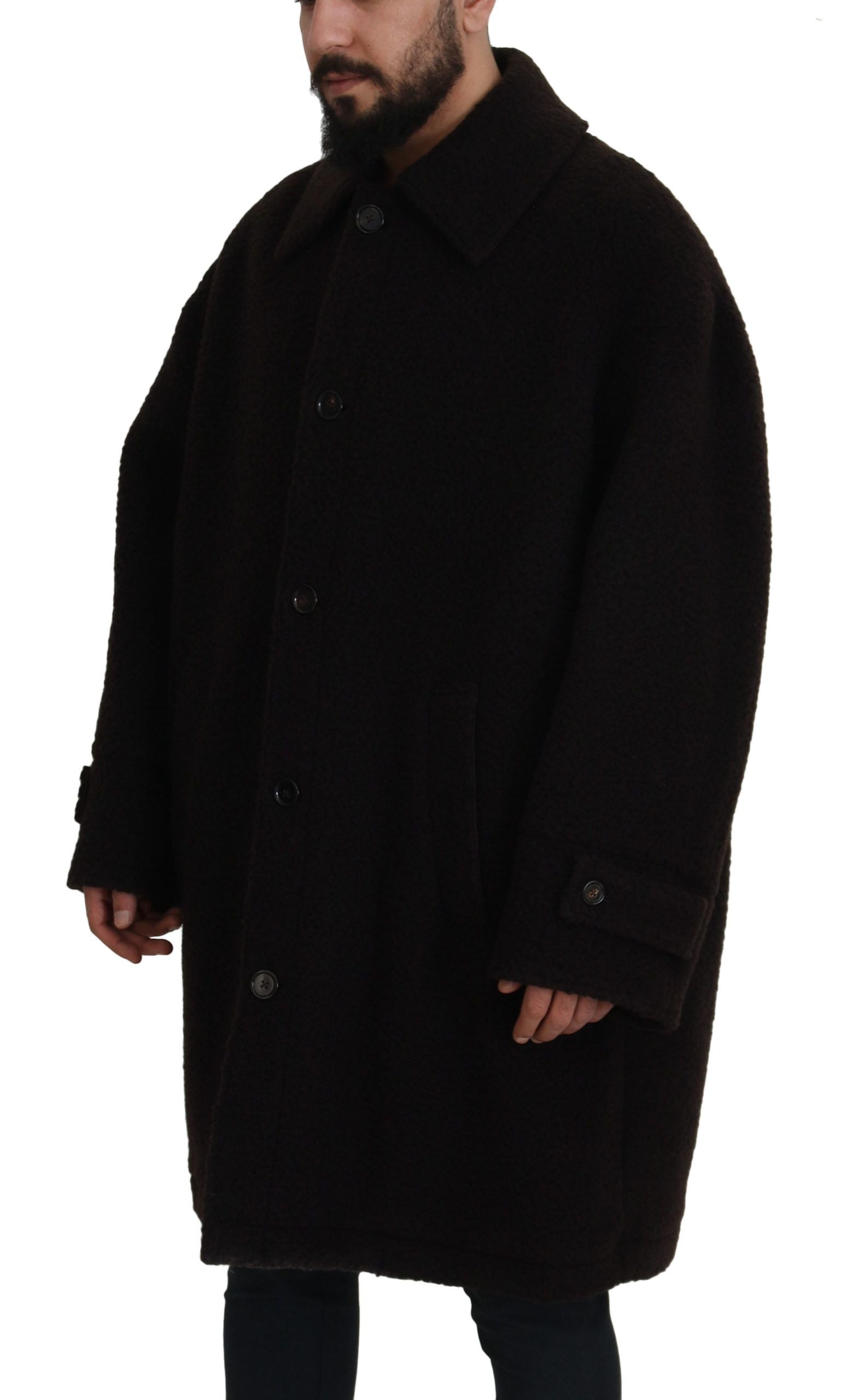 Dolce &amp; Gabbana Elegante schwarze Jacke aus Alpaka-Wollmischung