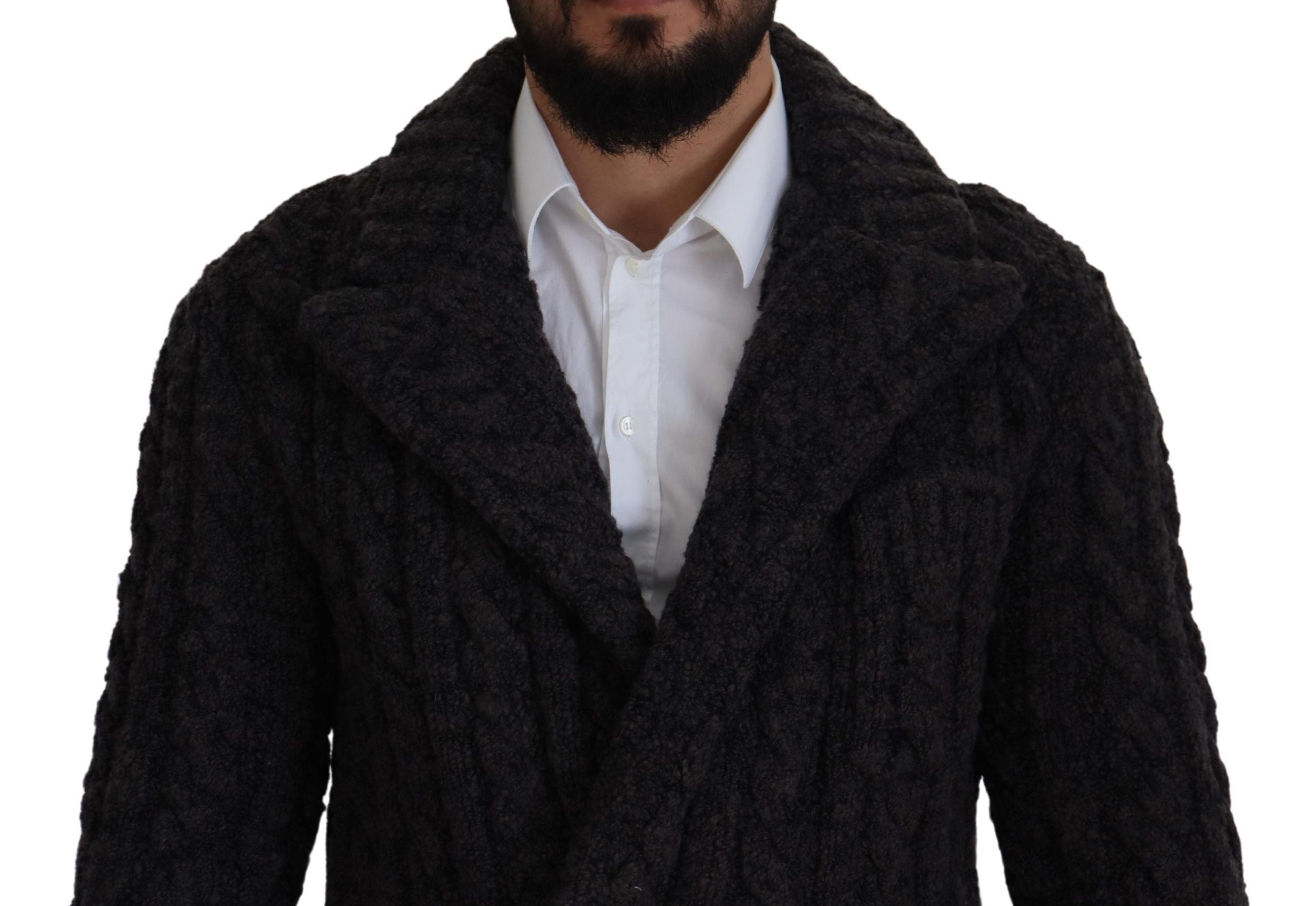 Dolce &amp; Gabbana Eleganter zweireihiger Woll-Kaschmir-Mantel