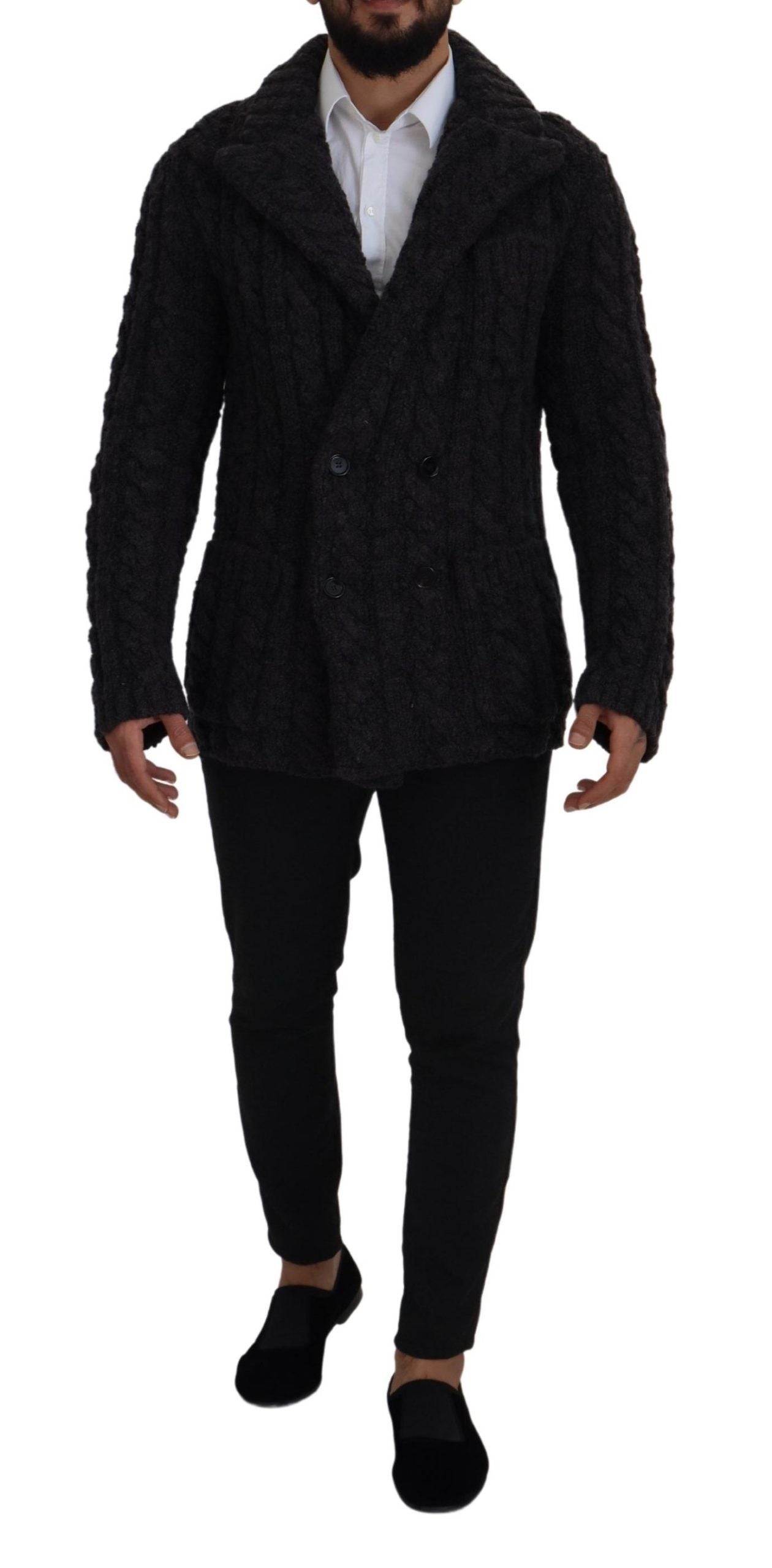 Dolce &amp; Gabbana Eleganter zweireihiger Woll-Kaschmir-Mantel