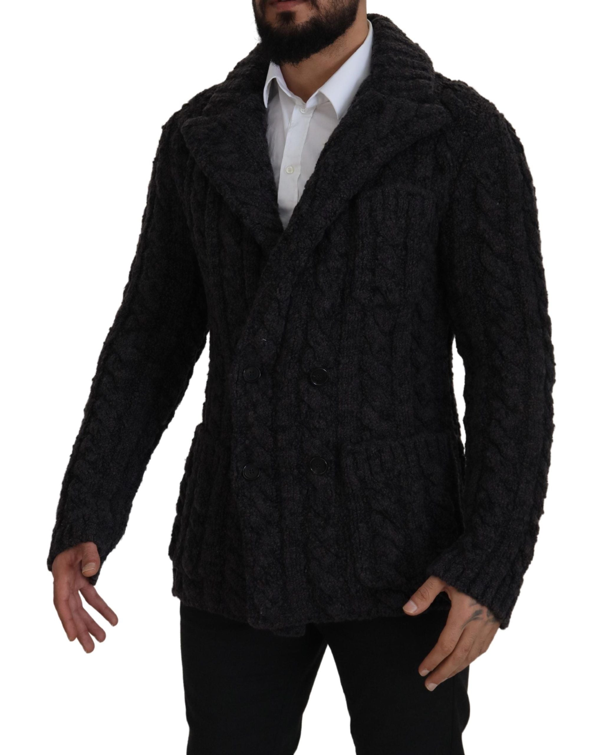 Dolce &amp; Gabbana Eleganter zweireihiger Woll-Kaschmir-Mantel