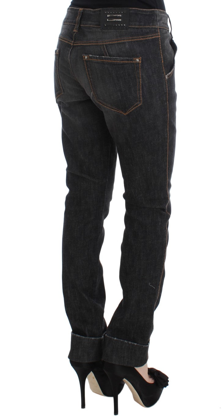 Blugi Ermanno Scervino Chic Slim Fit gri spălați