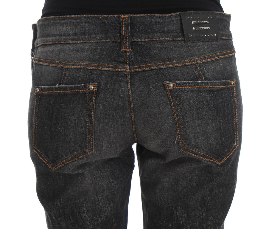 Blugi Ermanno Scervino Chic Slim Fit gri spălați