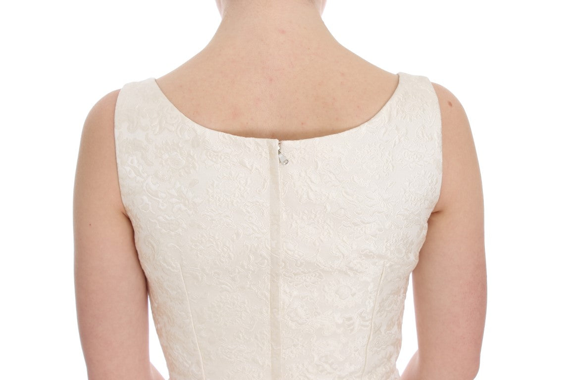 Dolce &amp; Gabbana Elegantes Etuikleid aus geblümtem Brokat